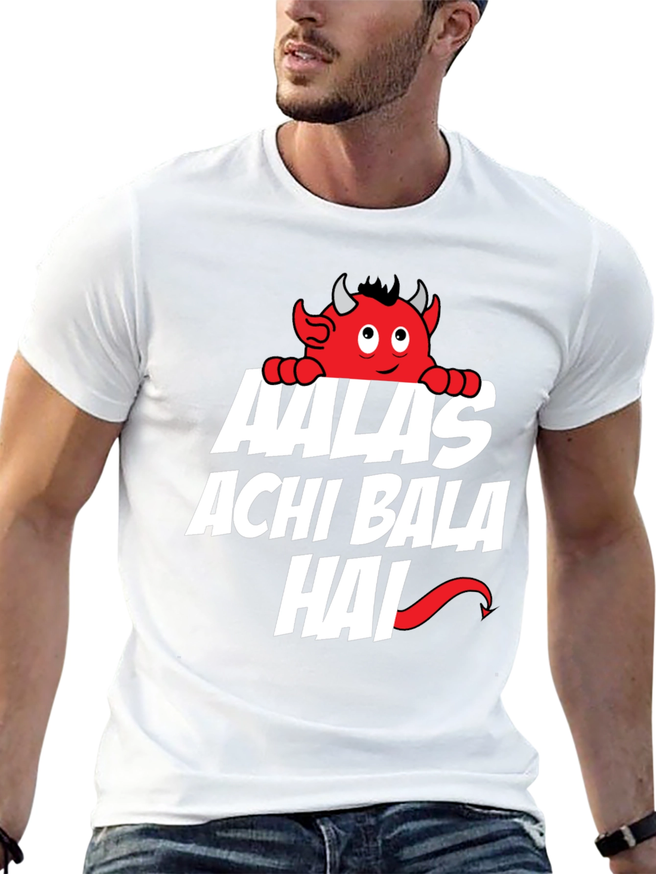 Black Aalas Achi Bala Hai Graphic Tee view 13