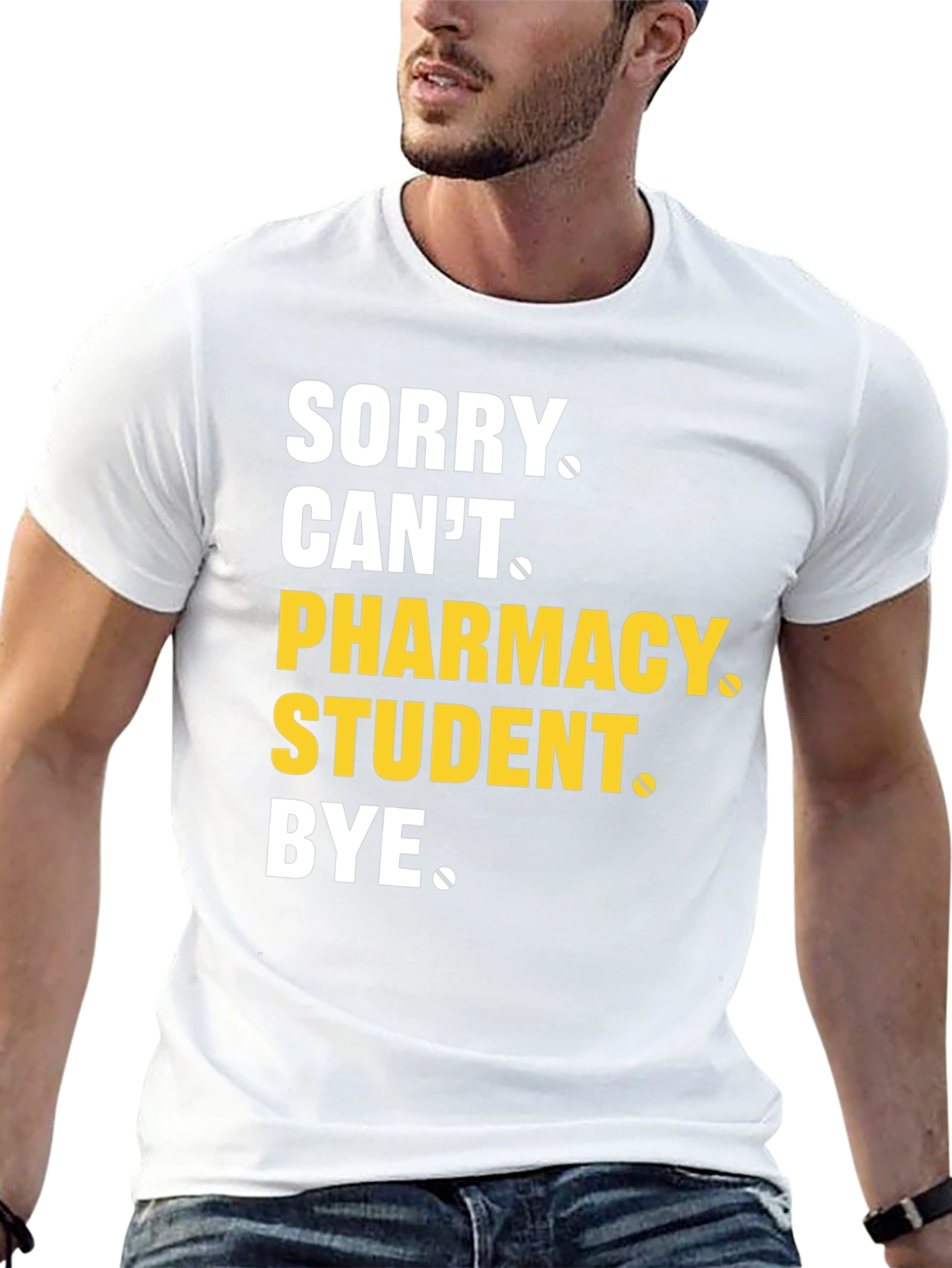 Black Pharmacy Student T-Shirt - Sorry Can't Bye Tee view 13