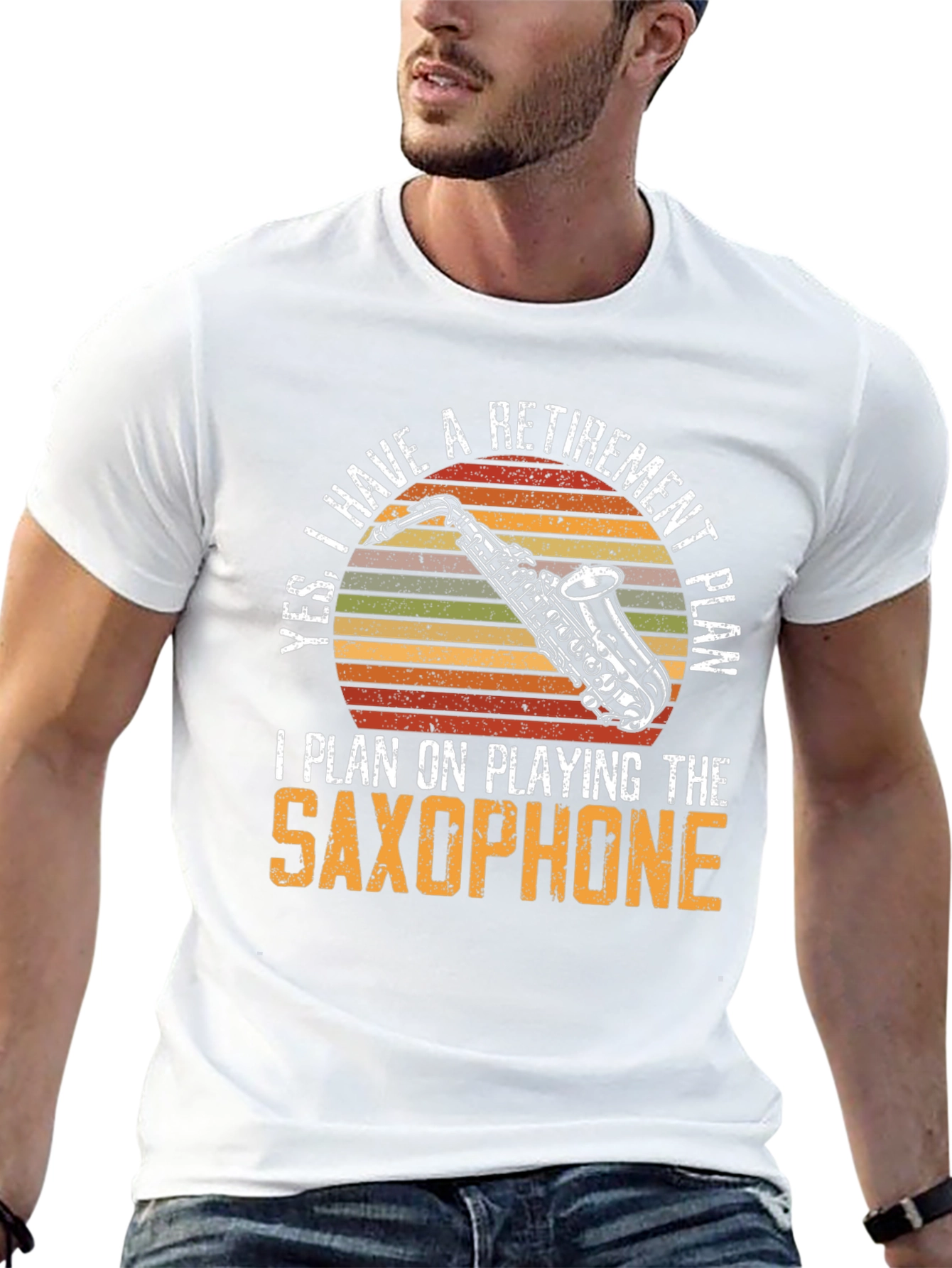 Black Retirement Saxophone T-Shirt - Musician Gift Tee view 13