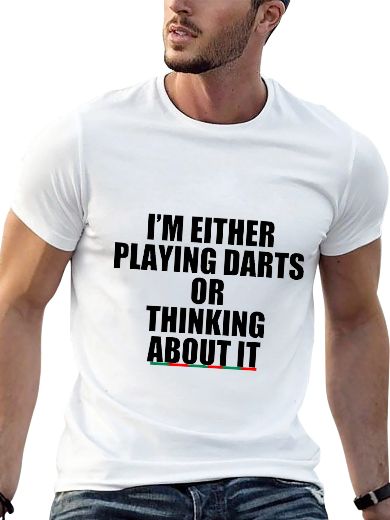 Black Darts T-Shirt - I'm Either Playing Darts... view 13