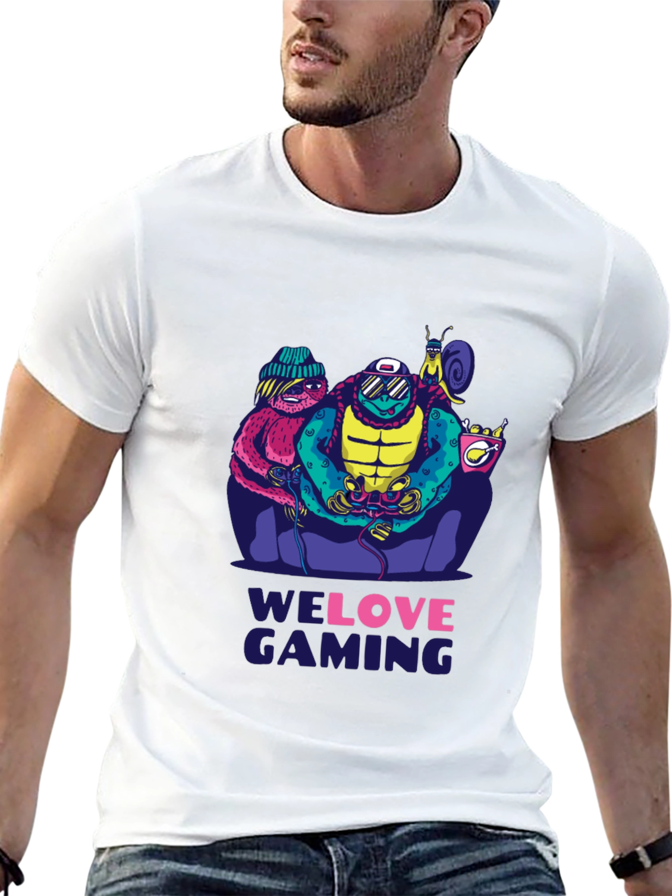 Black Gamer Squad Black T-Shirt - We Love Gaming Design view 13