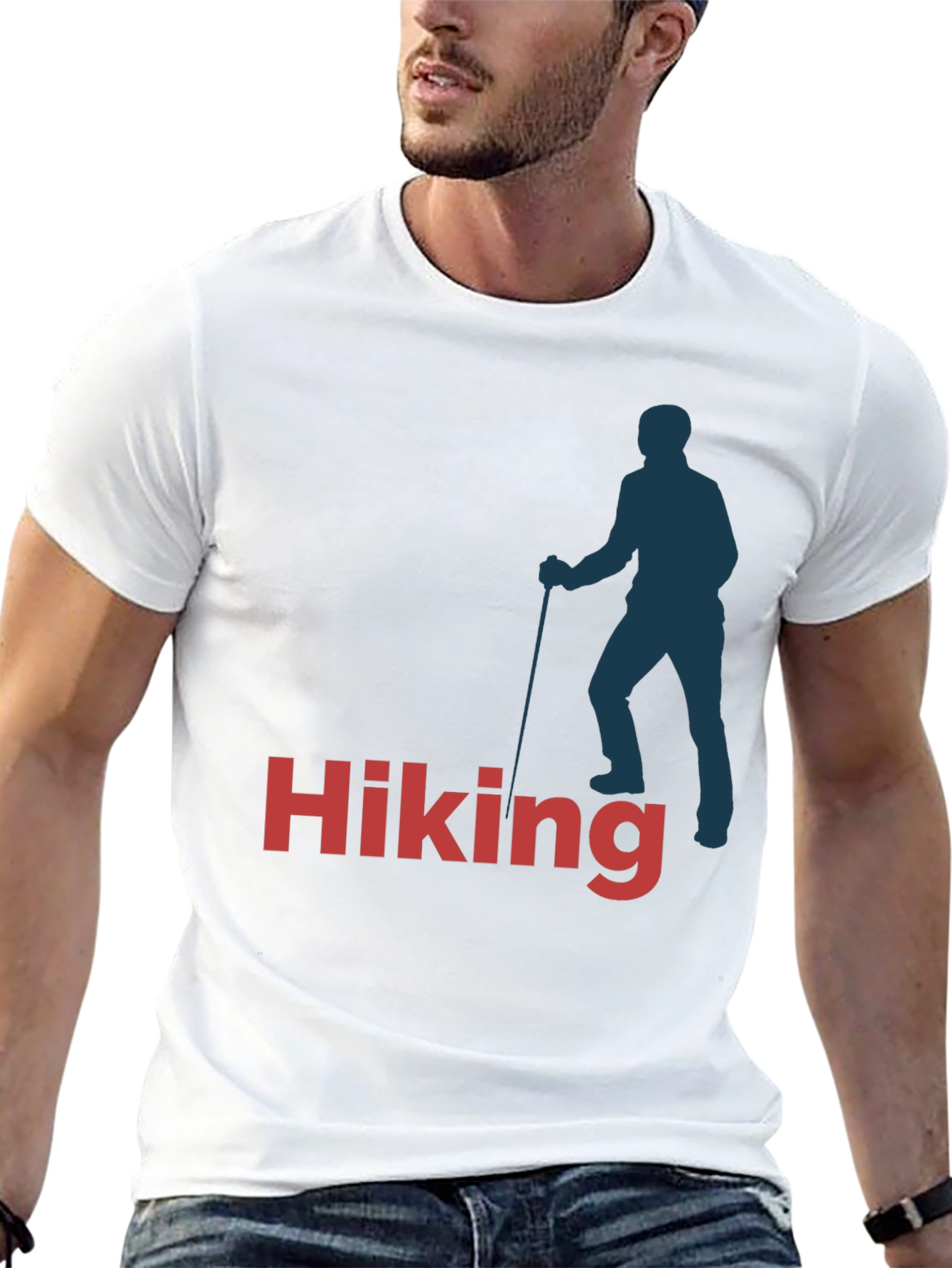 Black Hiking T-Shirt - Black Cotton Blend view 13
