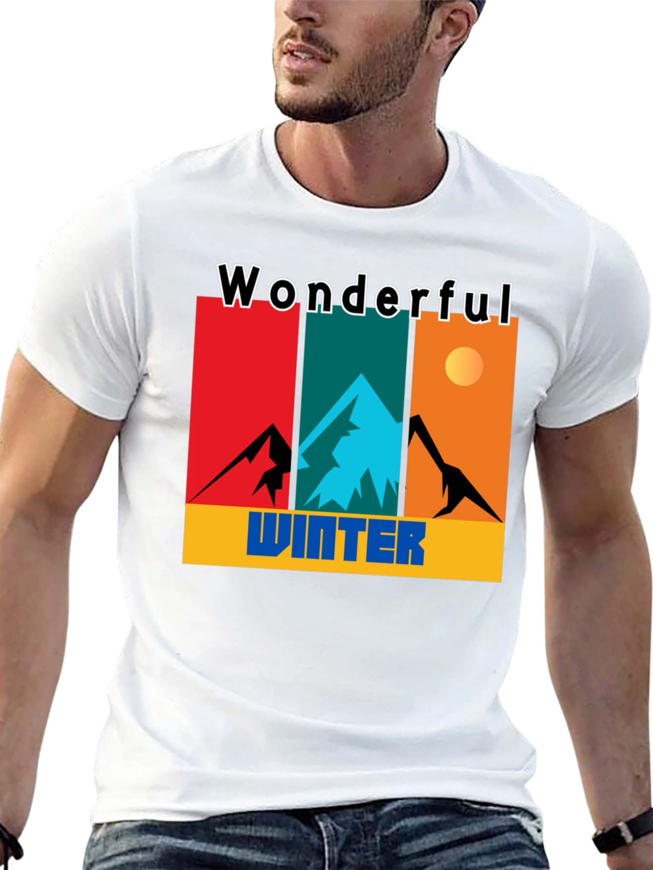 Black Wonderful Winter Graphic Tee view 13