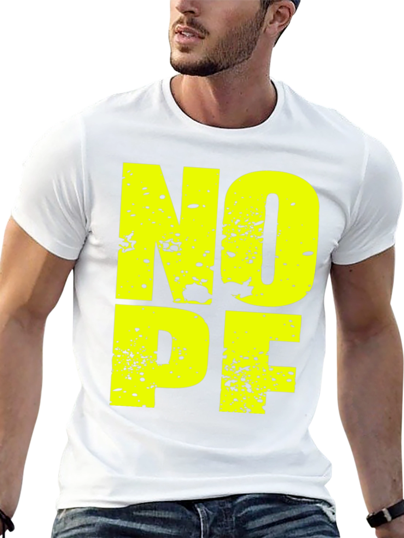 Black Nope T-Shirt - Funny Graphic Tee view 13