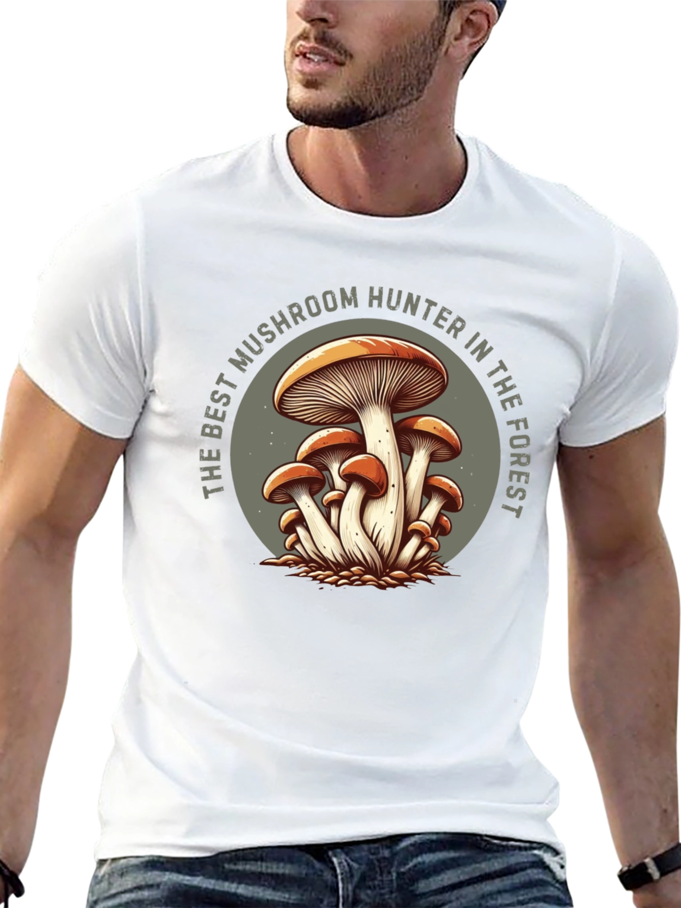 Black Mushroom Hunter T-Shirt - Forest Forager Tee view 13