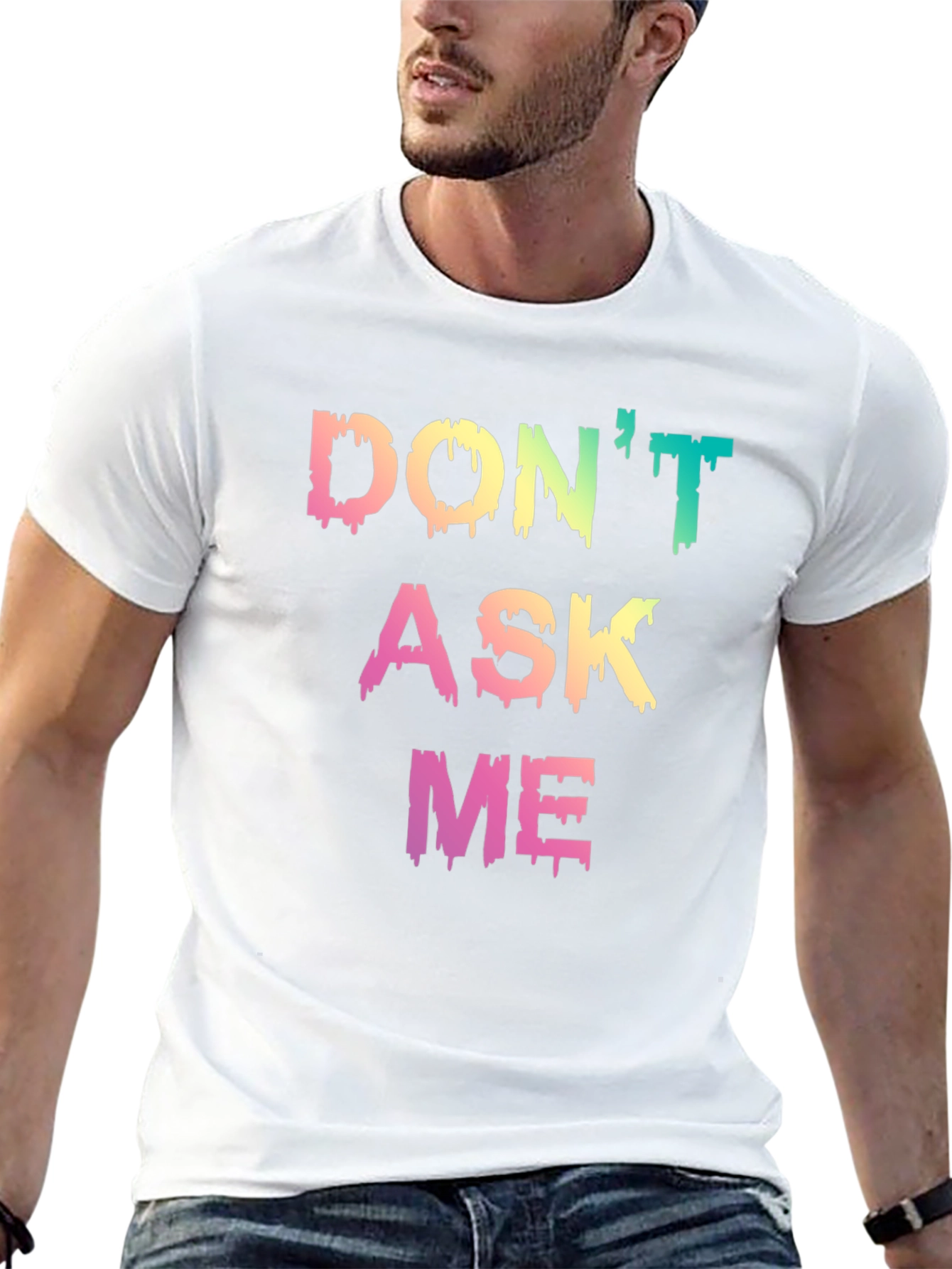 Black Don't Ask Me Graphic T-Shirt - Trendy Slogan Tee view 13