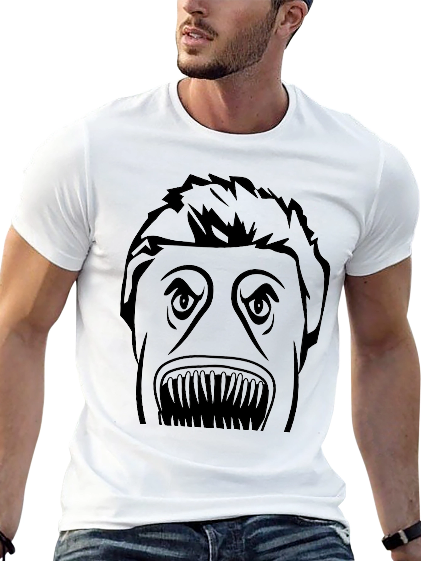 Black Monster Graphic Tee - Men's Black T-Shirt view 13