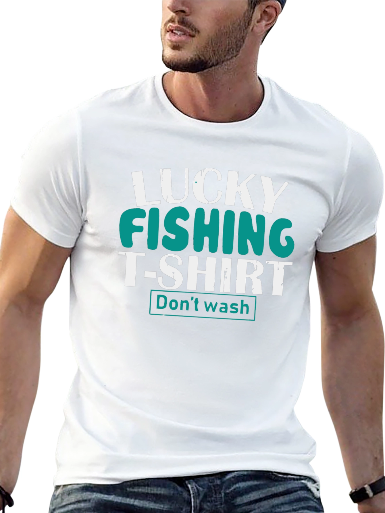Black Lucky Fishing T-Shirt - Don't Wash Tee view 13