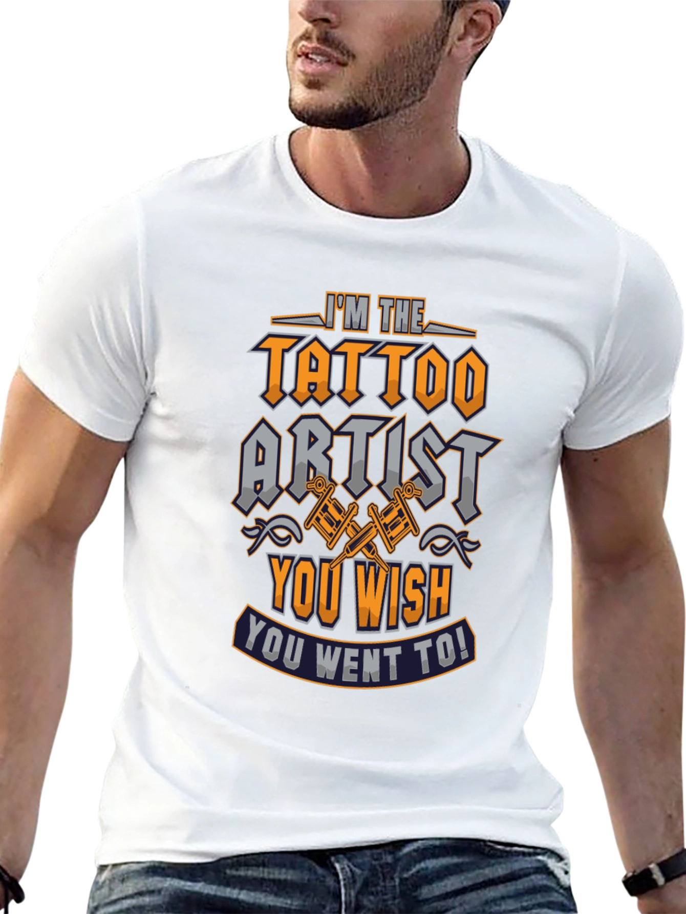 Black Tattoo Artist Graphic T-Shirt - Men's Black Tee view 13