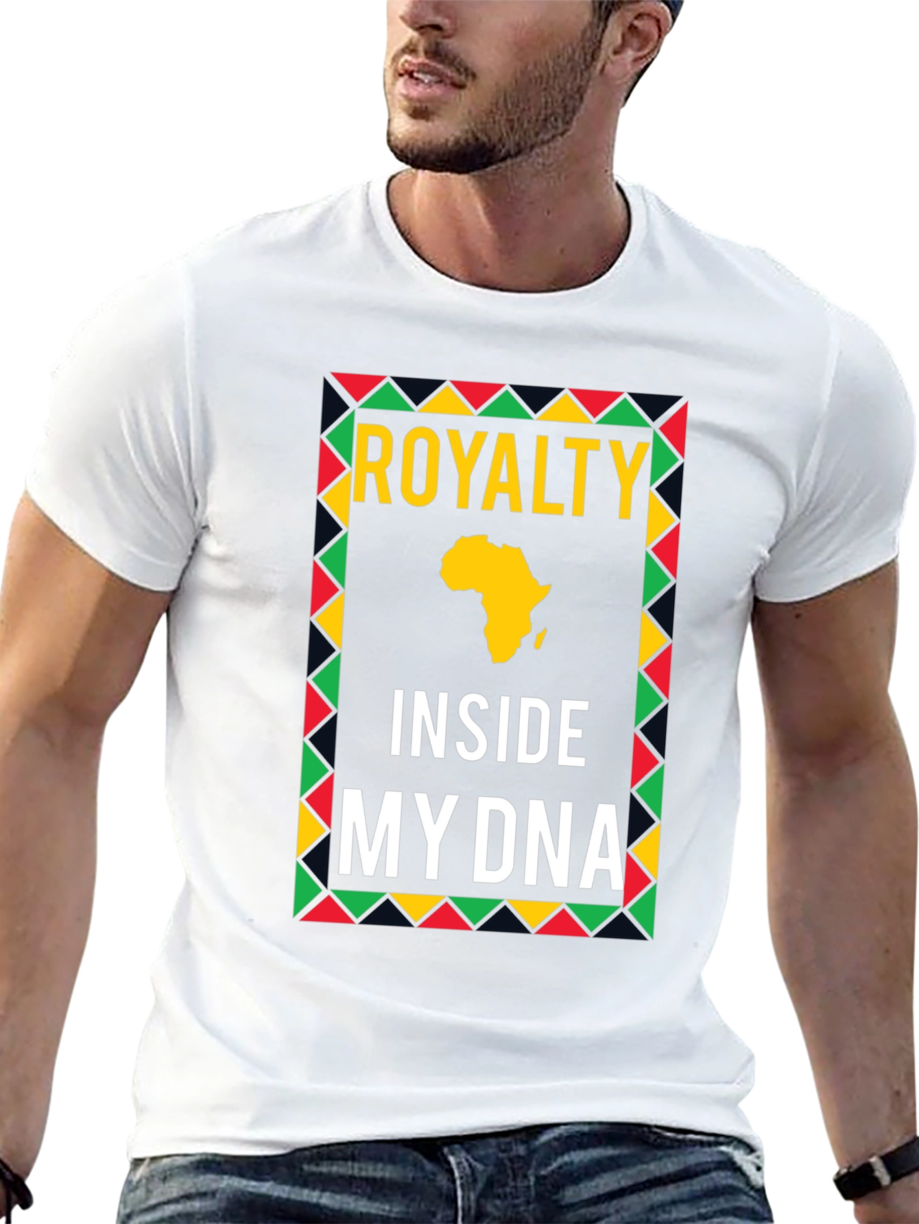 Black Royalty Inside My DNA Africa T-Shirt view 13