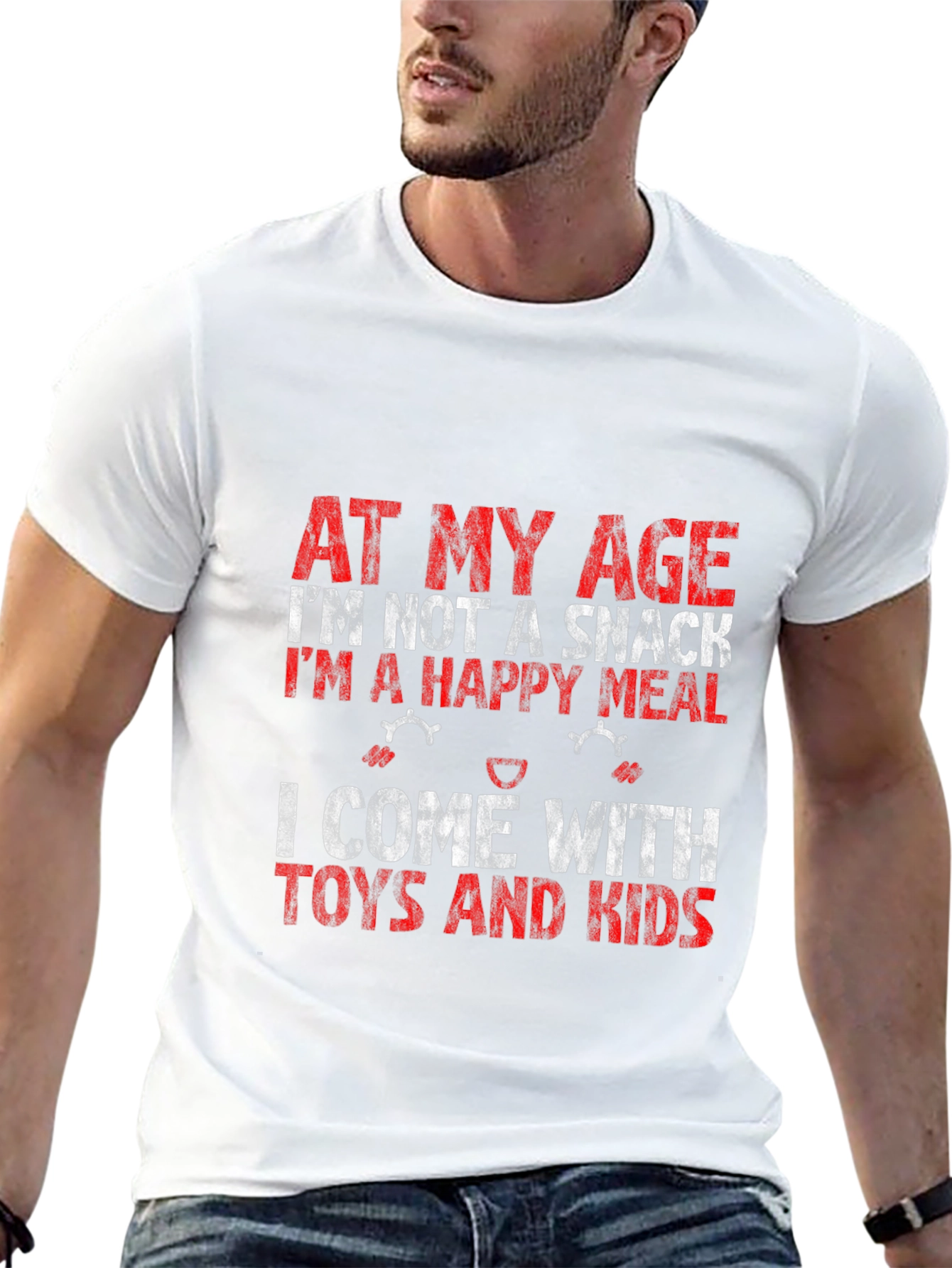 Black Funny "At My Age" T-Shirt - Happy Meal with Toys and Kids! view 13