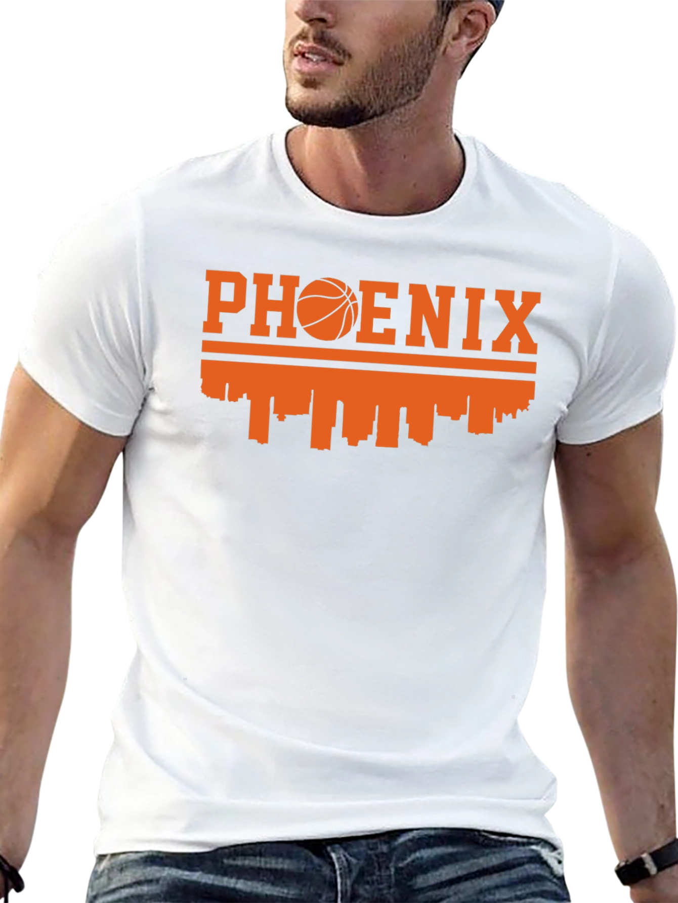 Black Phoenix Skyline Basketball Graphic Tee view 13