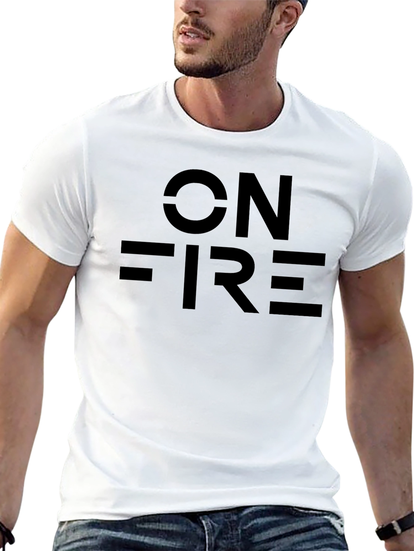 Black On Fire Graphic Tee - Black view 13