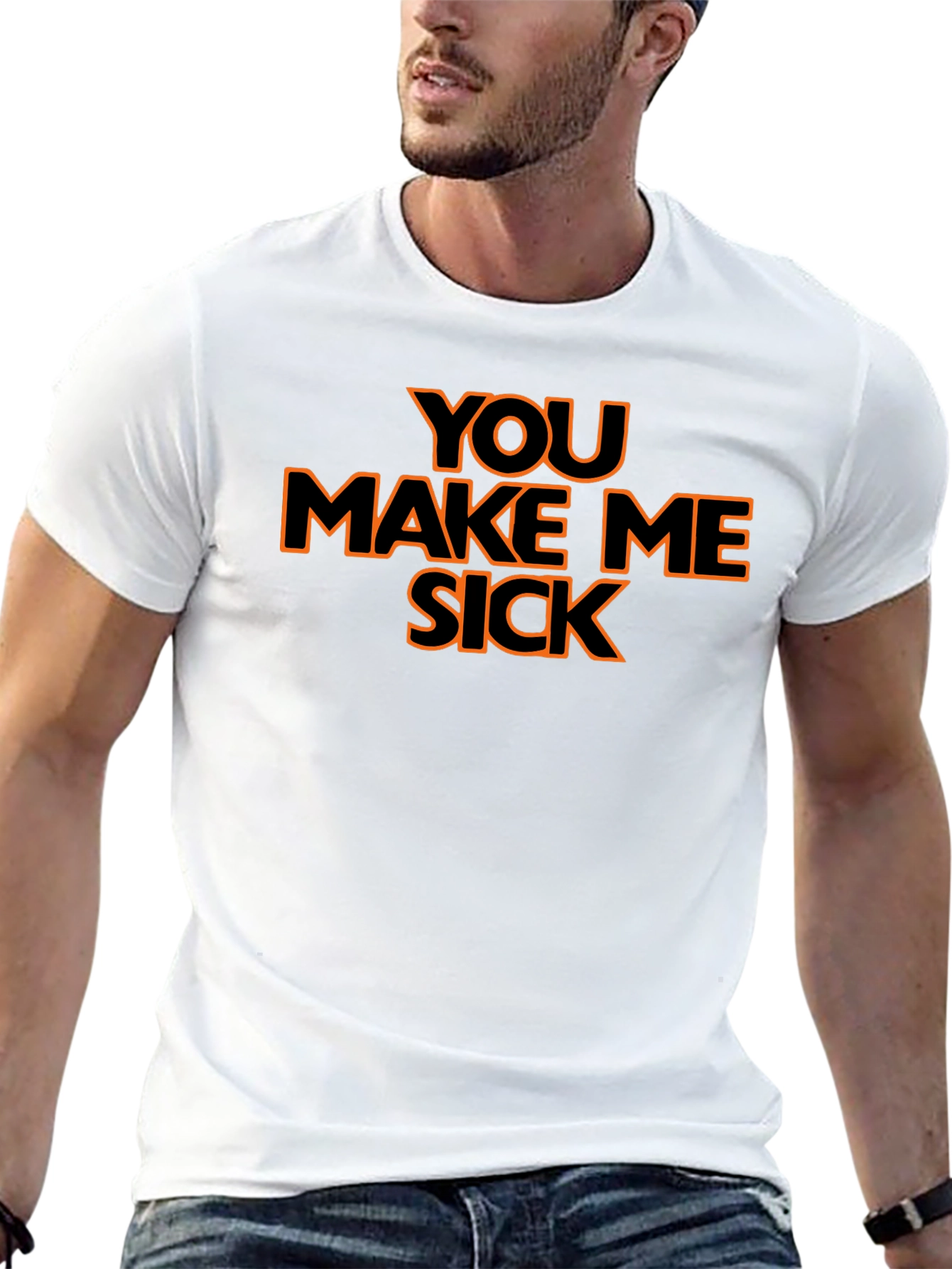 Black You Make Me Sick Graphic Tee - Unisex view 13
