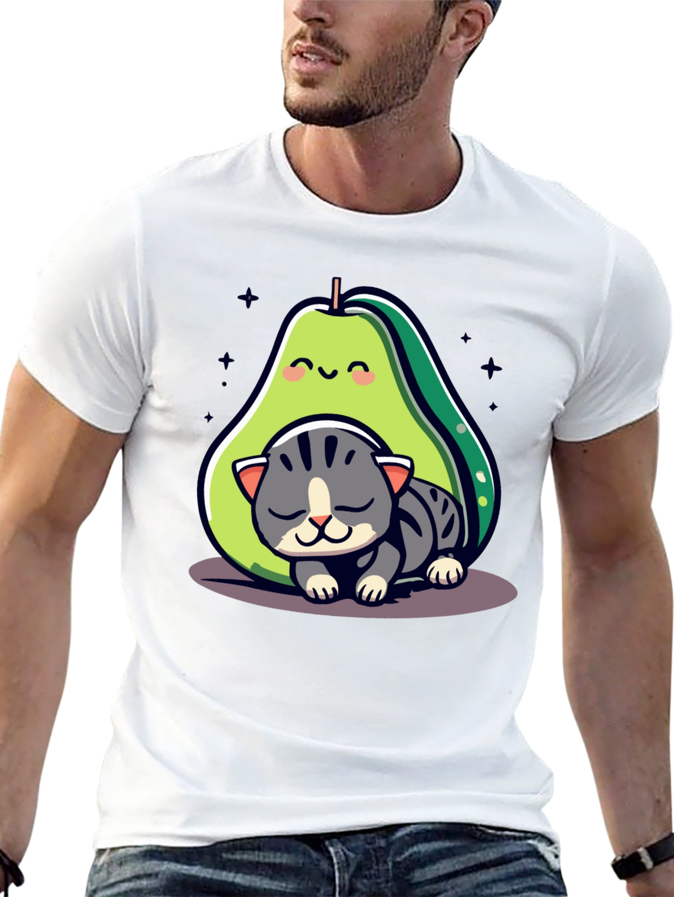 Black Avocado Cat Nap Graphic Tee - Cute & Comfy view 13