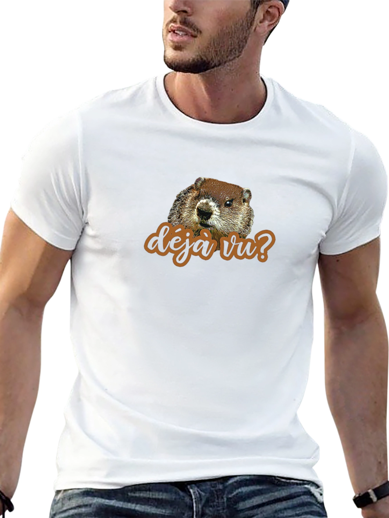 Black Deja Vu Groundhog T-Shirt view 13