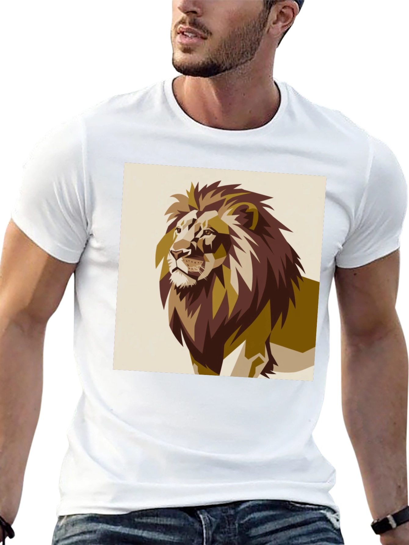Black Lion Graphic Tee - Bold Animal Print view 13