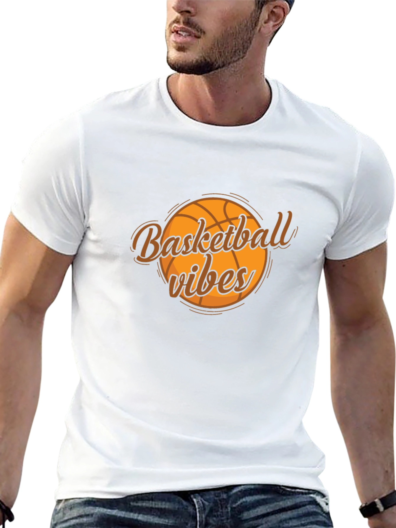 Black Basketball Vibes Graphic Tee - Cool & Casual view 13
