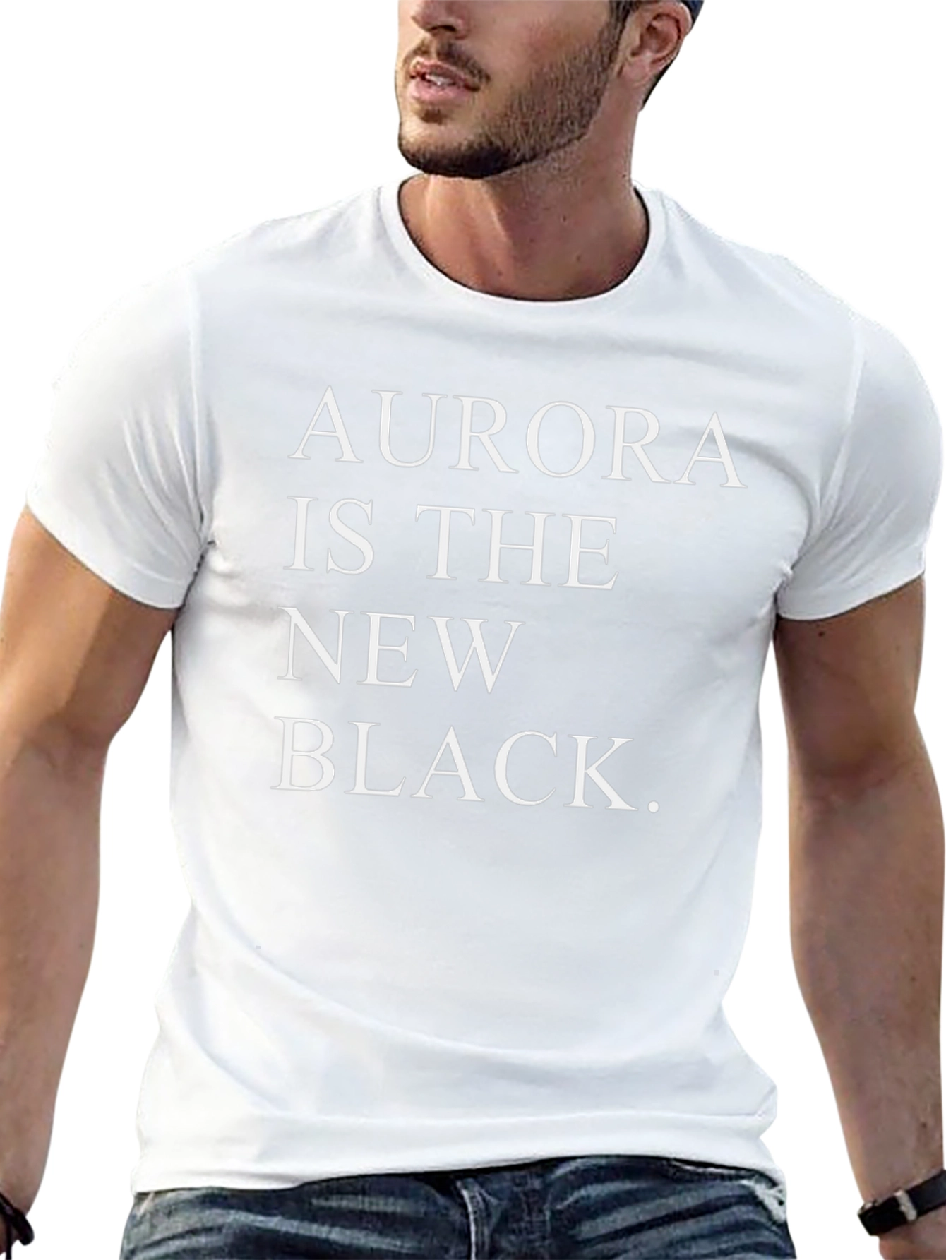 Black Aurora is the New Black Graphic Tee view 13