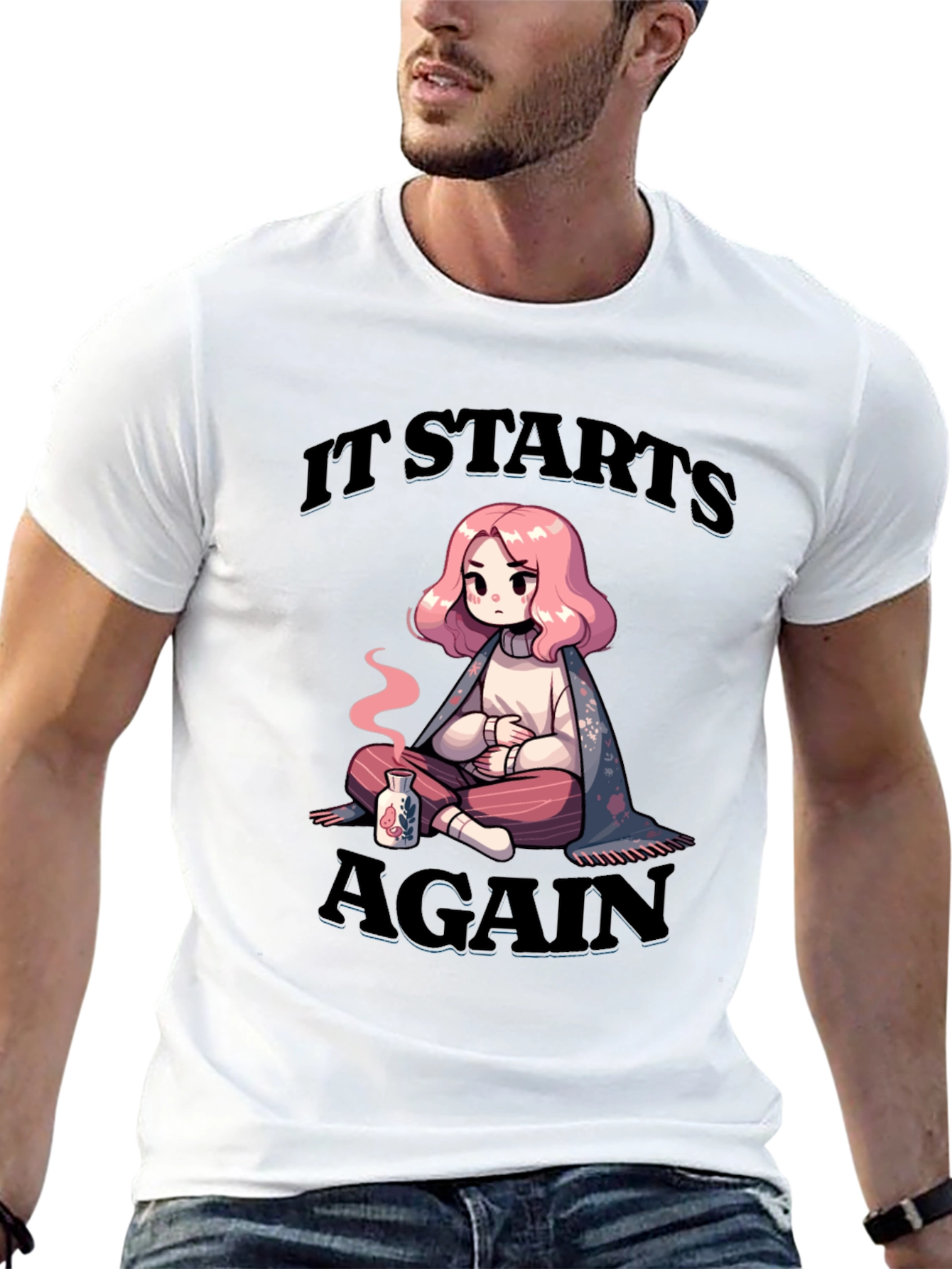 Black It Starts Again Graphic T-Shirt view 13