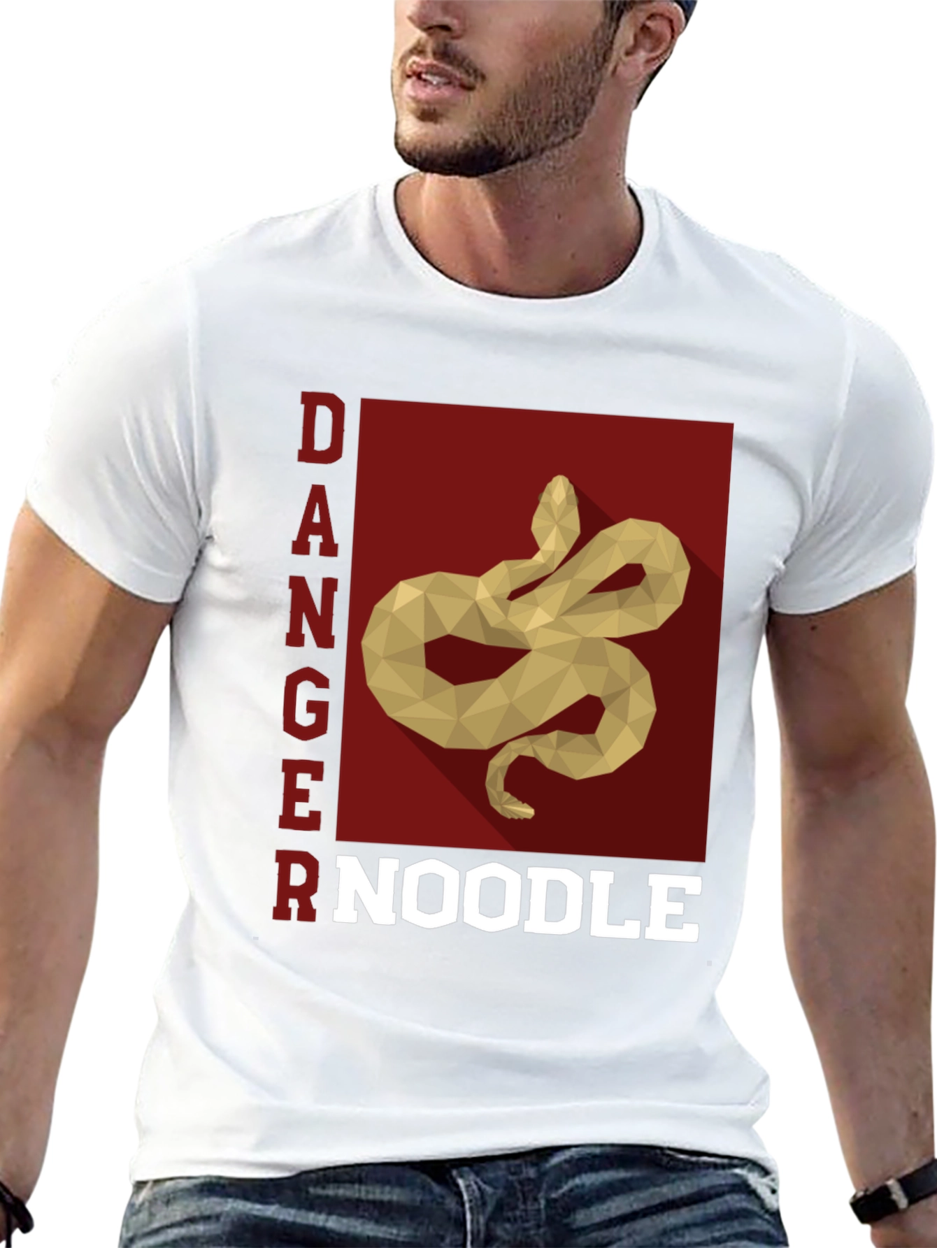 Black Danger Noodle Snake Graphic T-Shirt view 13