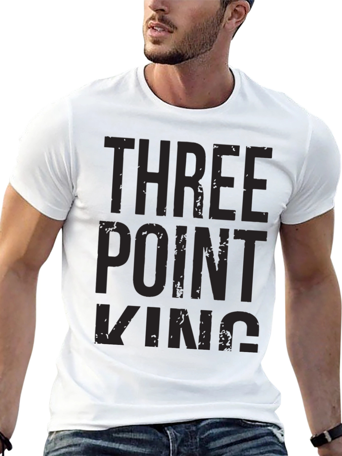 Black Three Point King Black T-Shirt view 13