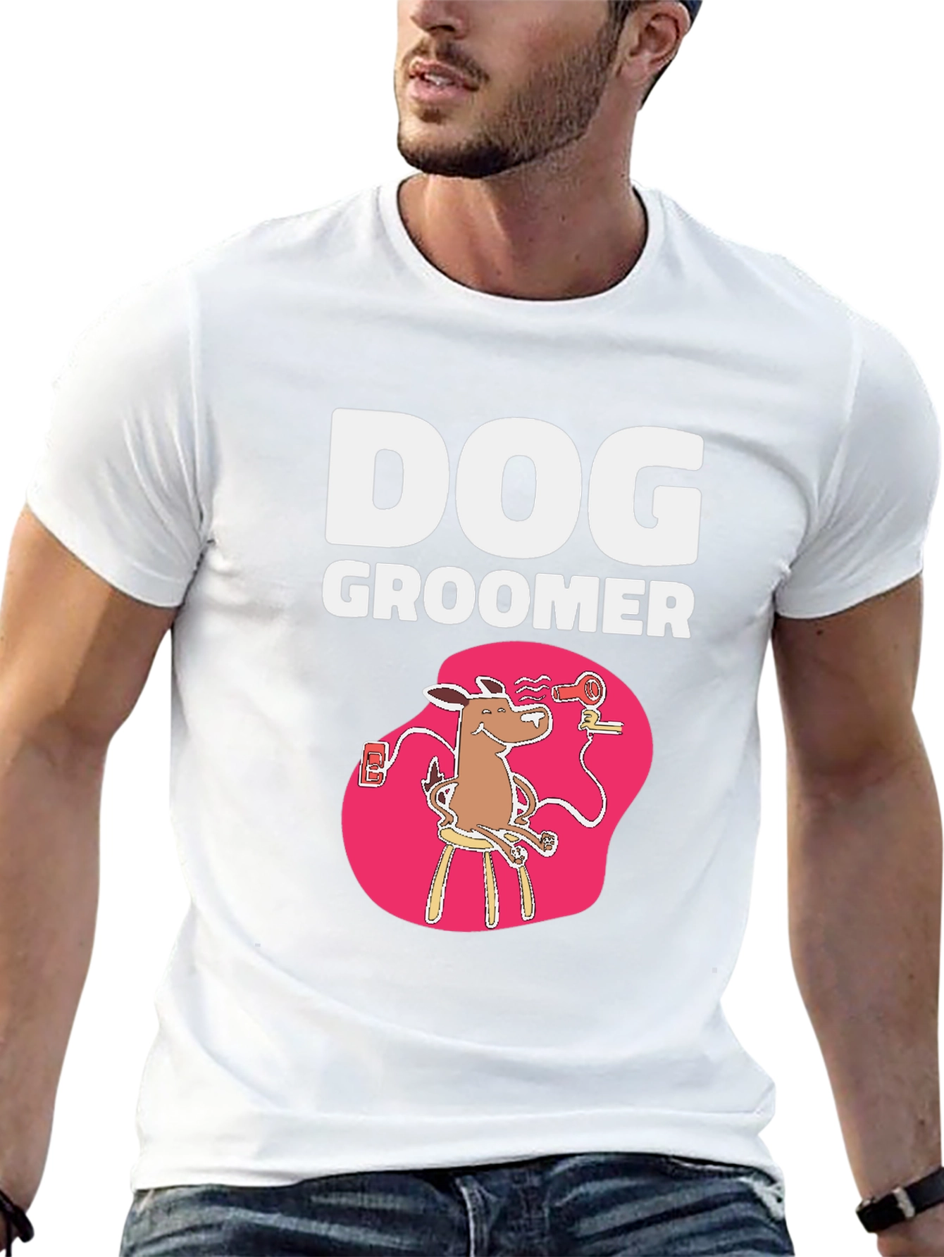 Black Dog Groomer T-Shirt - Funny Pet Stylist Tee view 13