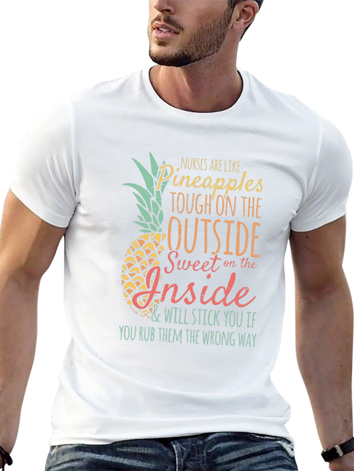 Black Nurses Are Like Pineapples Graphic T-Shirt view 13