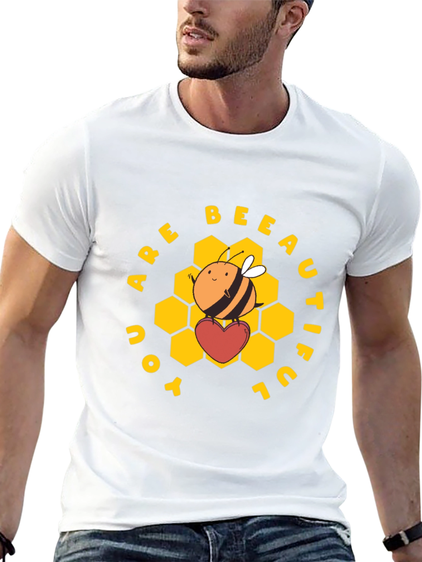Black You Are Bee-autiful Graphic T-Shirt view 13