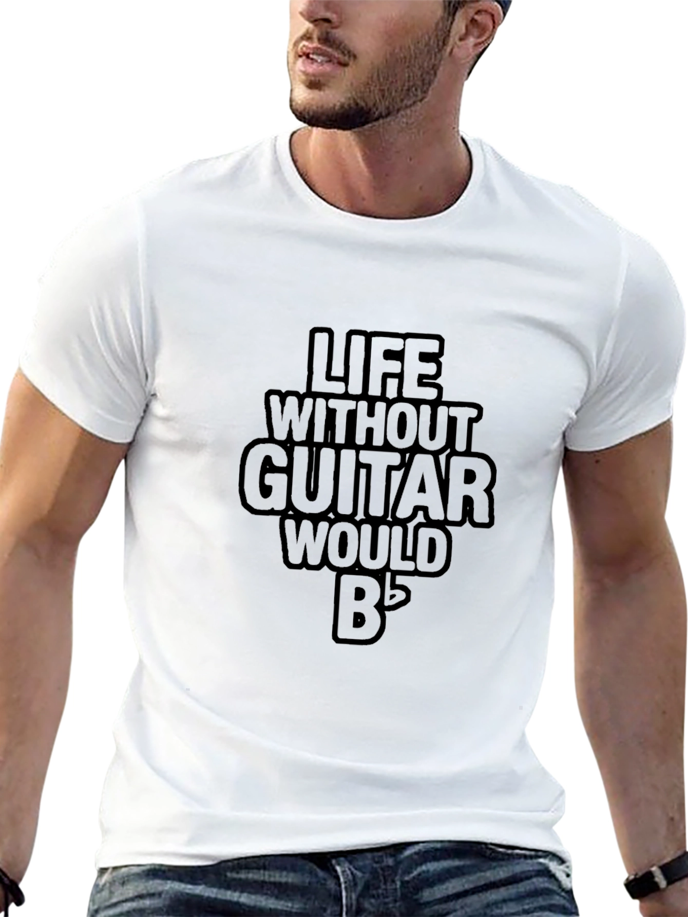 Black Life Without Guitar T-Shirt - Musician Tee view 13