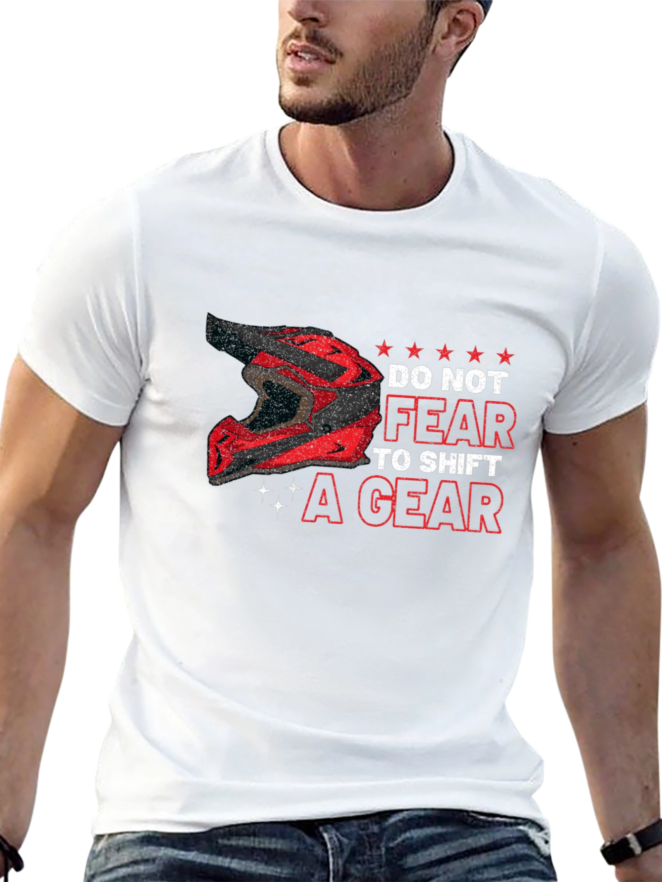 Black Do Not Fear to Shift a Gear Black T-Shirt view 13