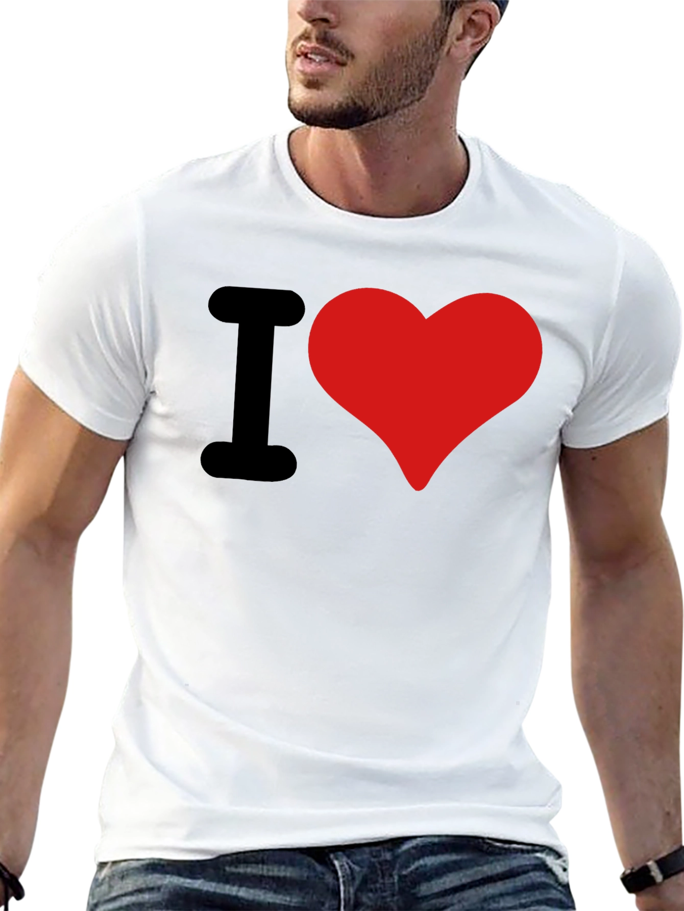Black I Heart Graphic Tee - Bold Statement T-Shirt view 13