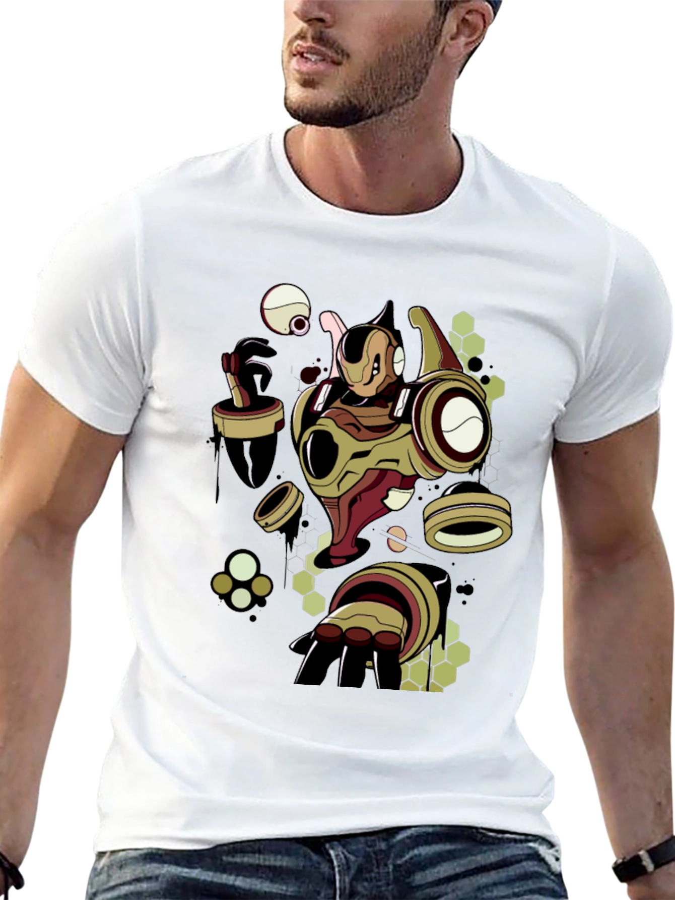 Black Graphic Print Black T-Shirt view 13