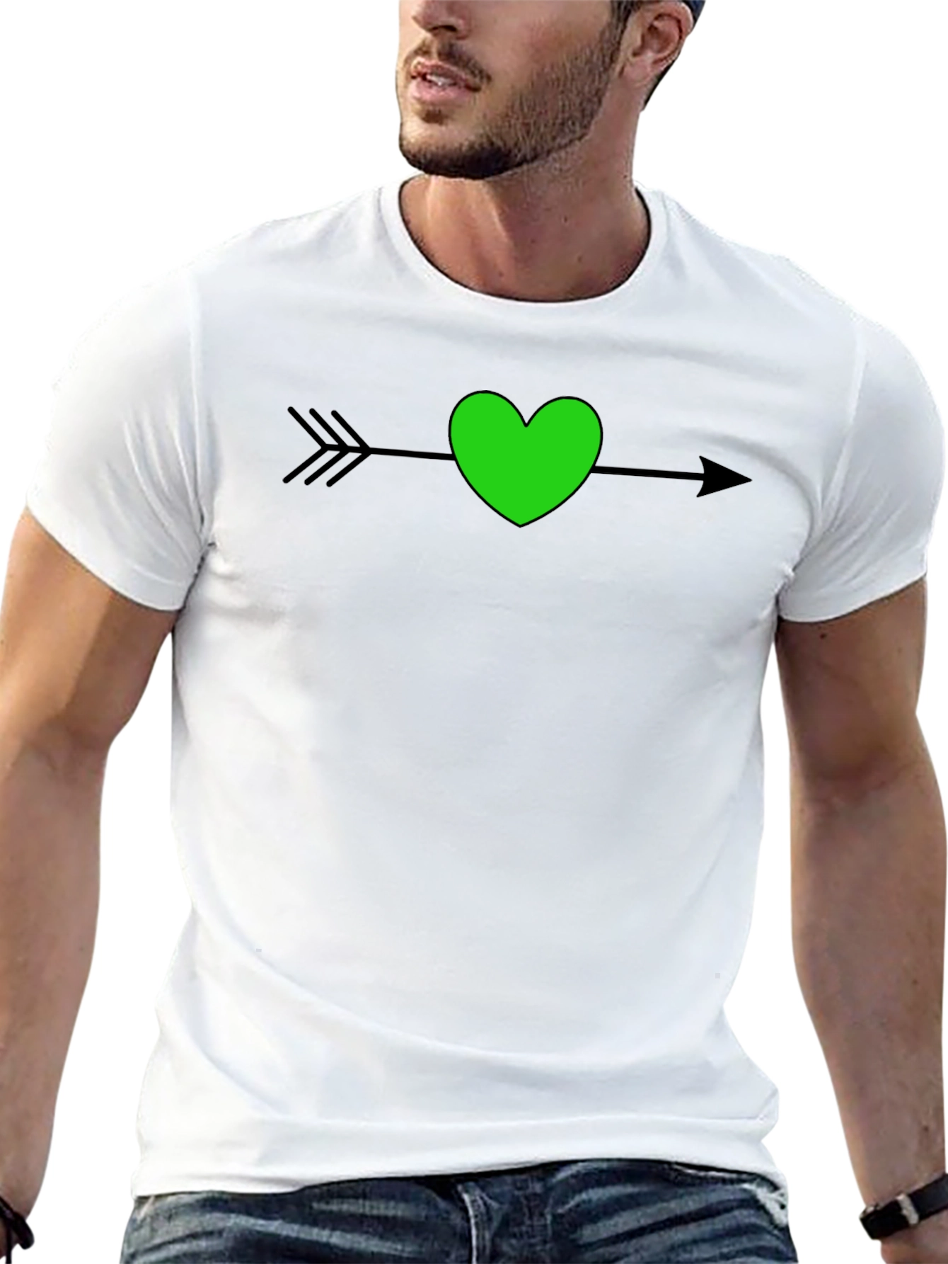 Black Heart Arrow T-Shirt - Stylish Graphic Tee view 13