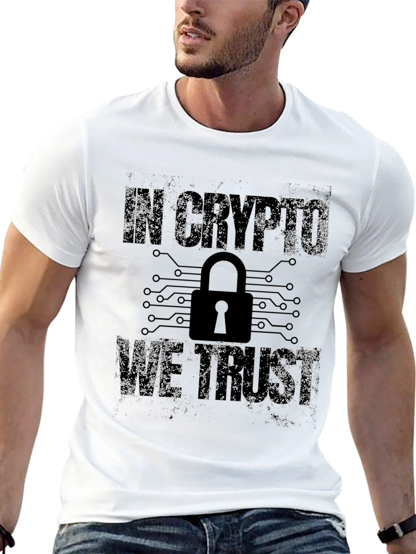 Black In Crypto We Trust Graphic T-Shirt view 13