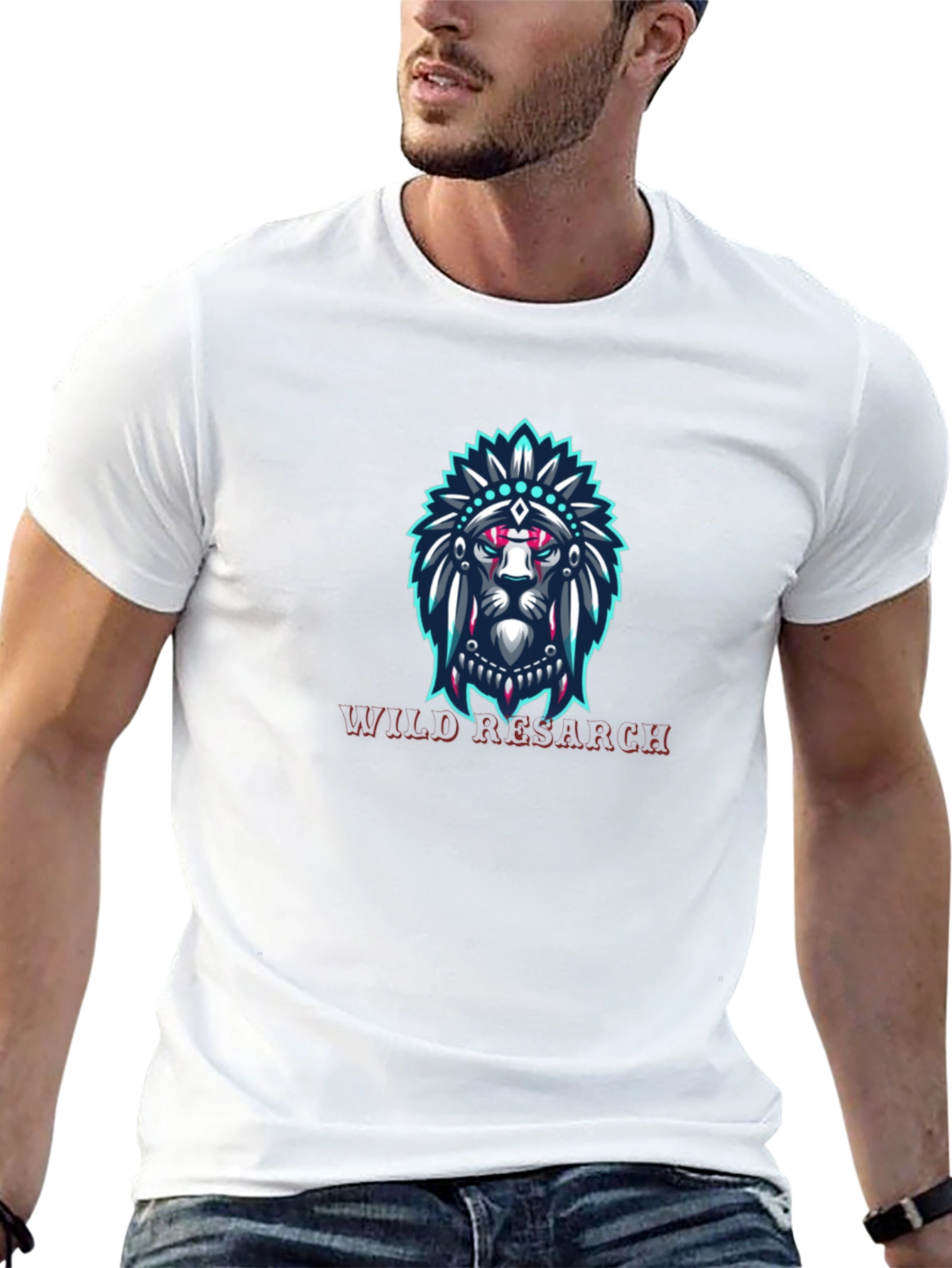 Black Lion Headdress Graphic Tee - Wild Research view 13