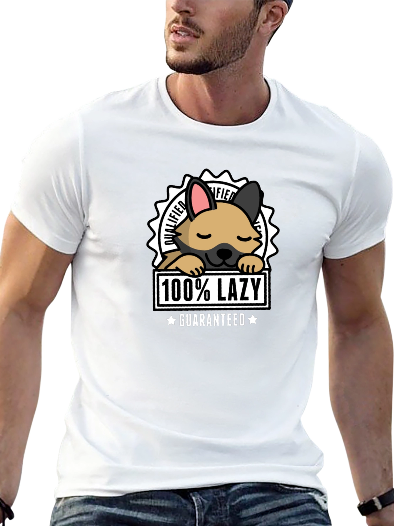 Black 100% Lazy Dog T-Shirt view 13