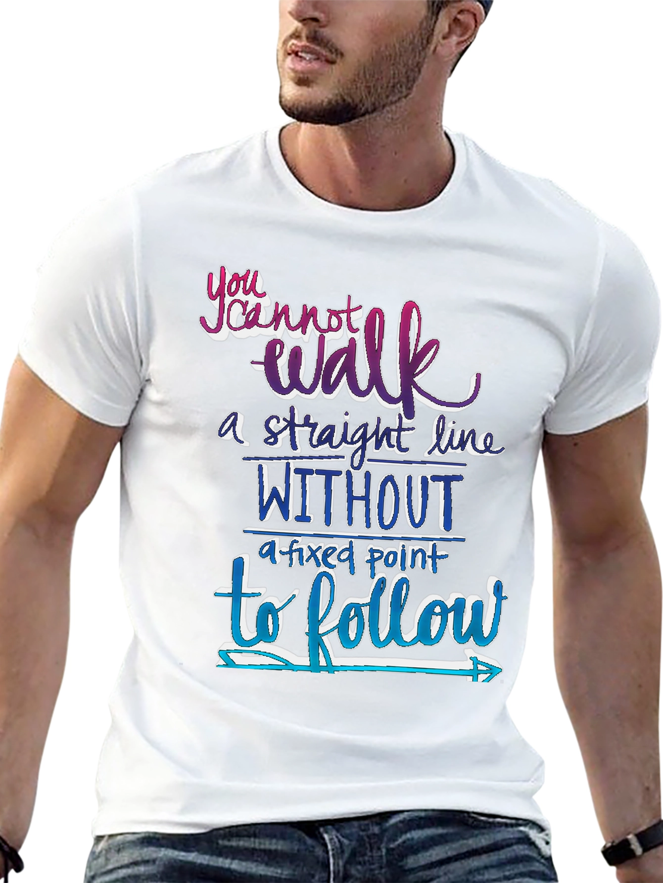 Black Motivational Graphic T-Shirt: Follow Your Path view 13