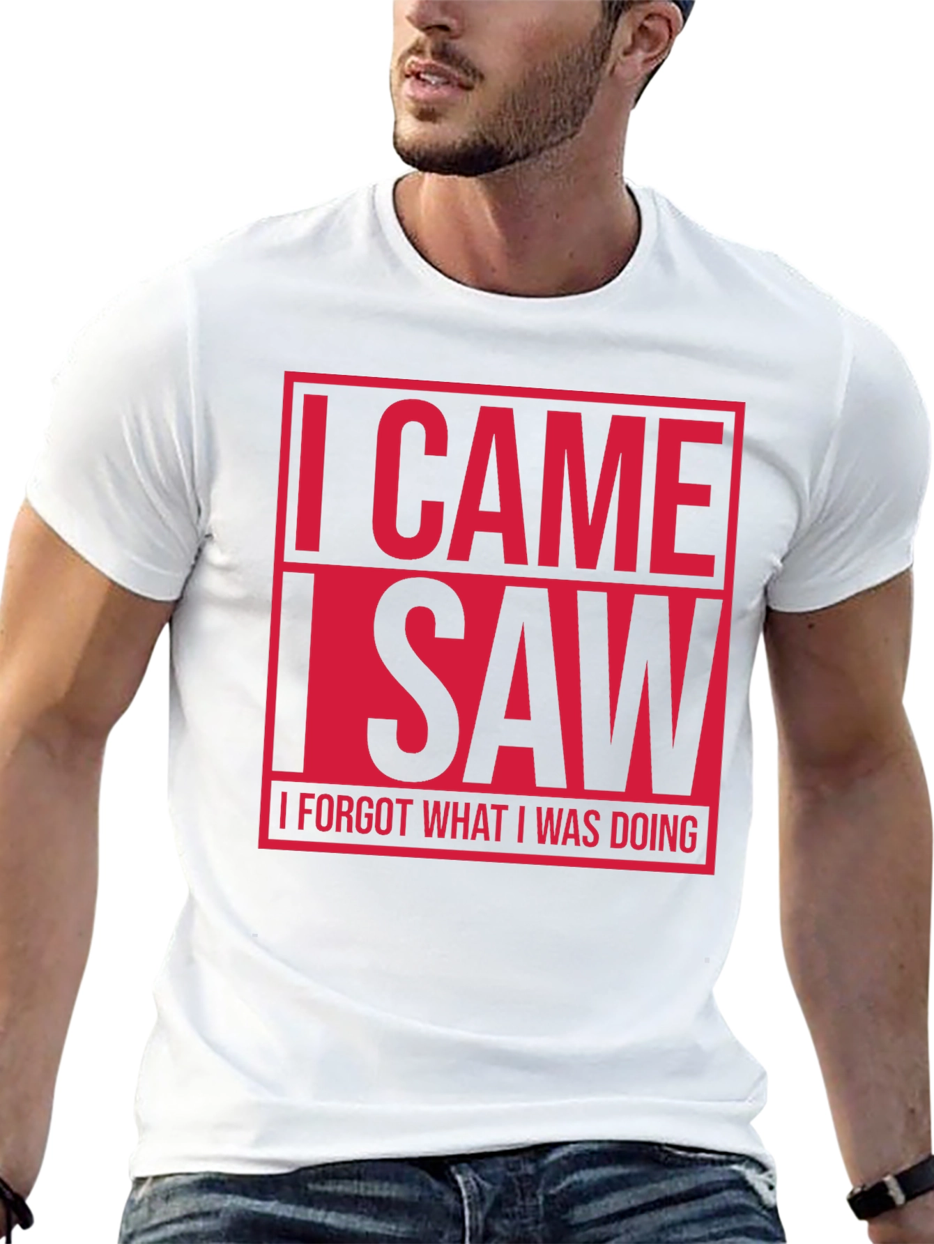 Black Funny I Came I Saw T-Shirt view 13