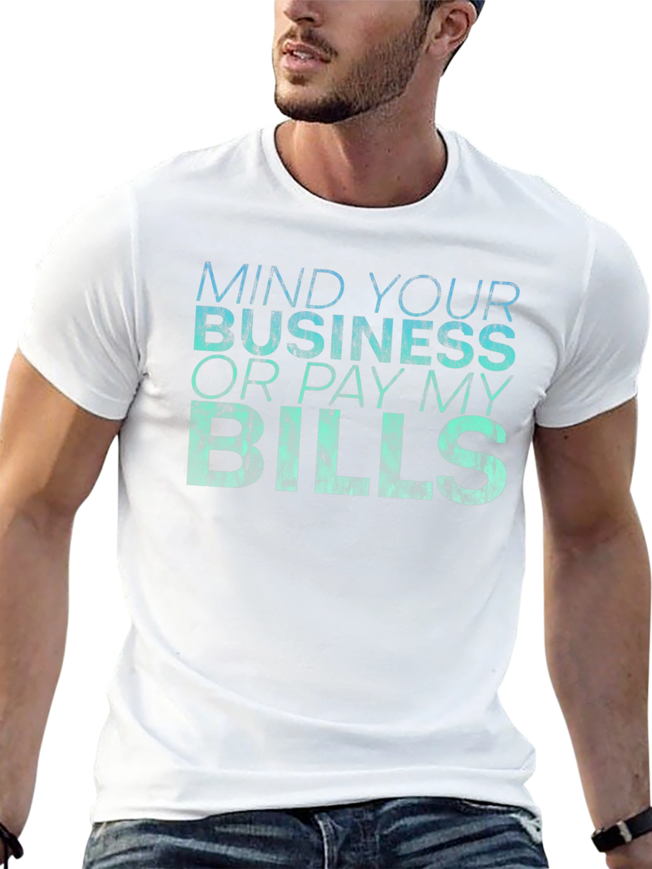 Black Mind Your Business Graphic T-Shirt - Premium Cotton Blend view 13