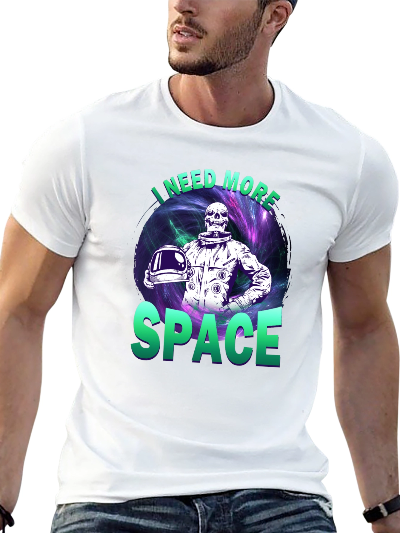 Black I Need More Space T-Shirt view 13