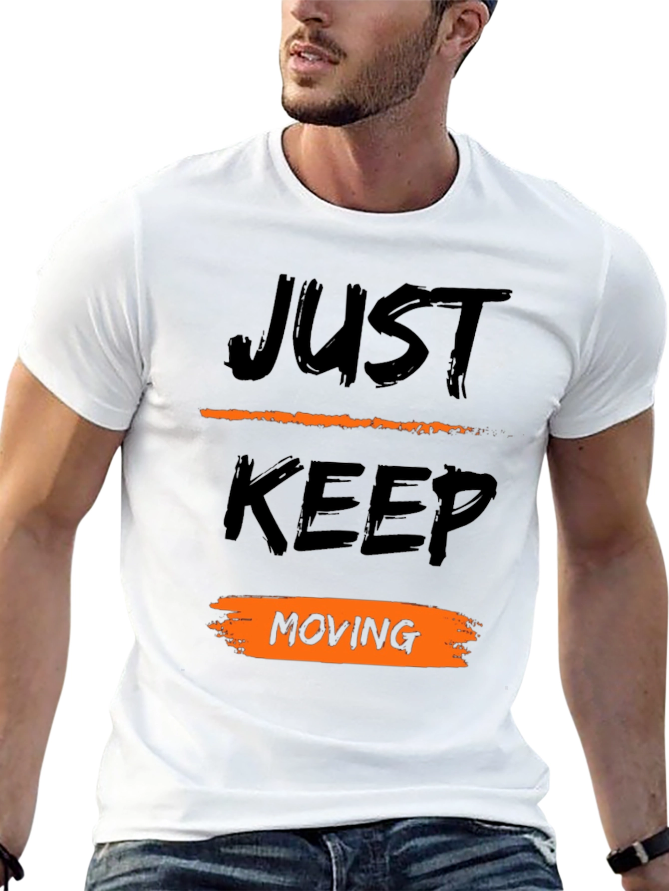 Black Just Keep Moving Black T-Shirt view 13