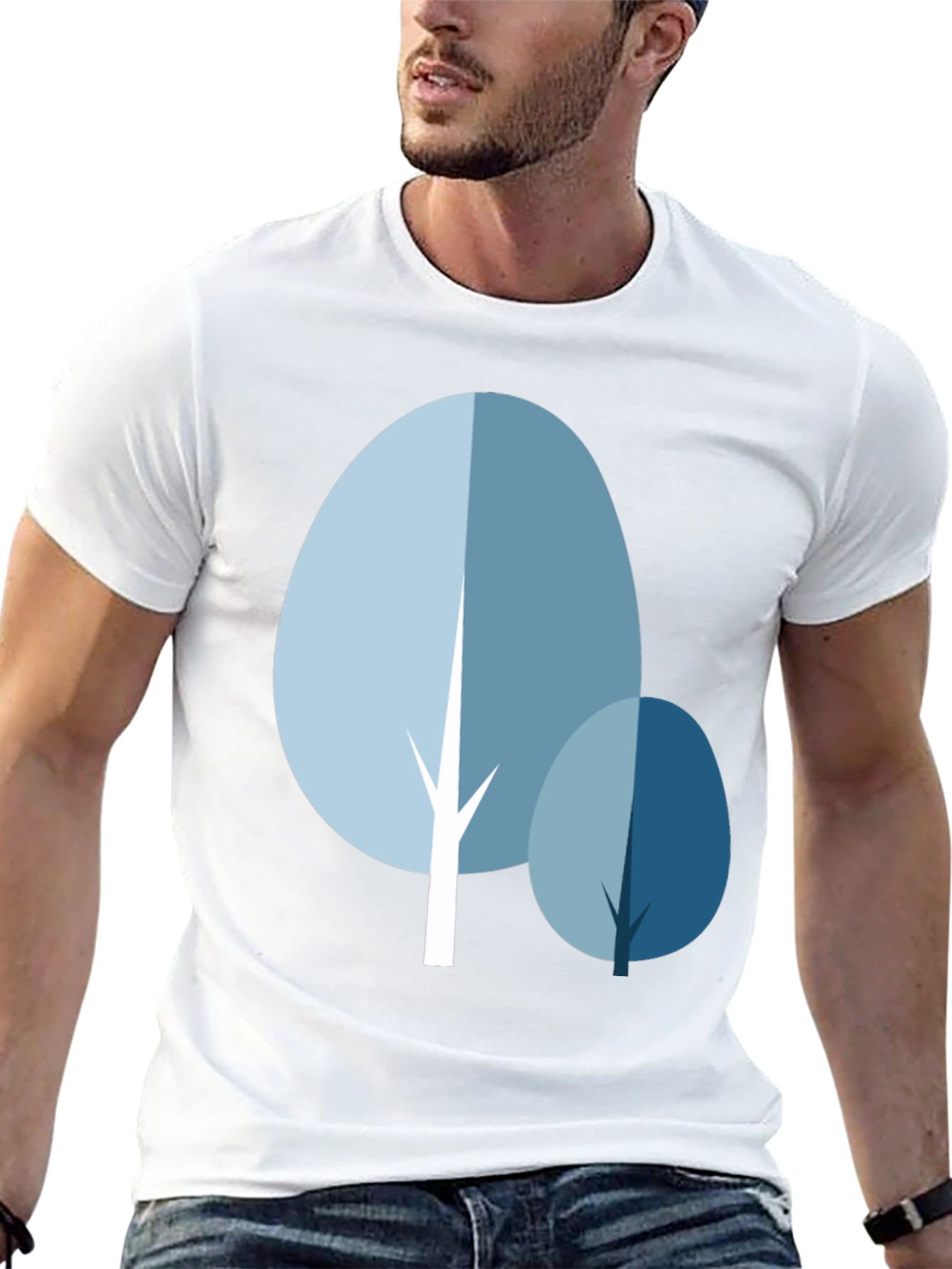 Black Abstract Tree Graphic Tee - Stylish Casual Wear view 13