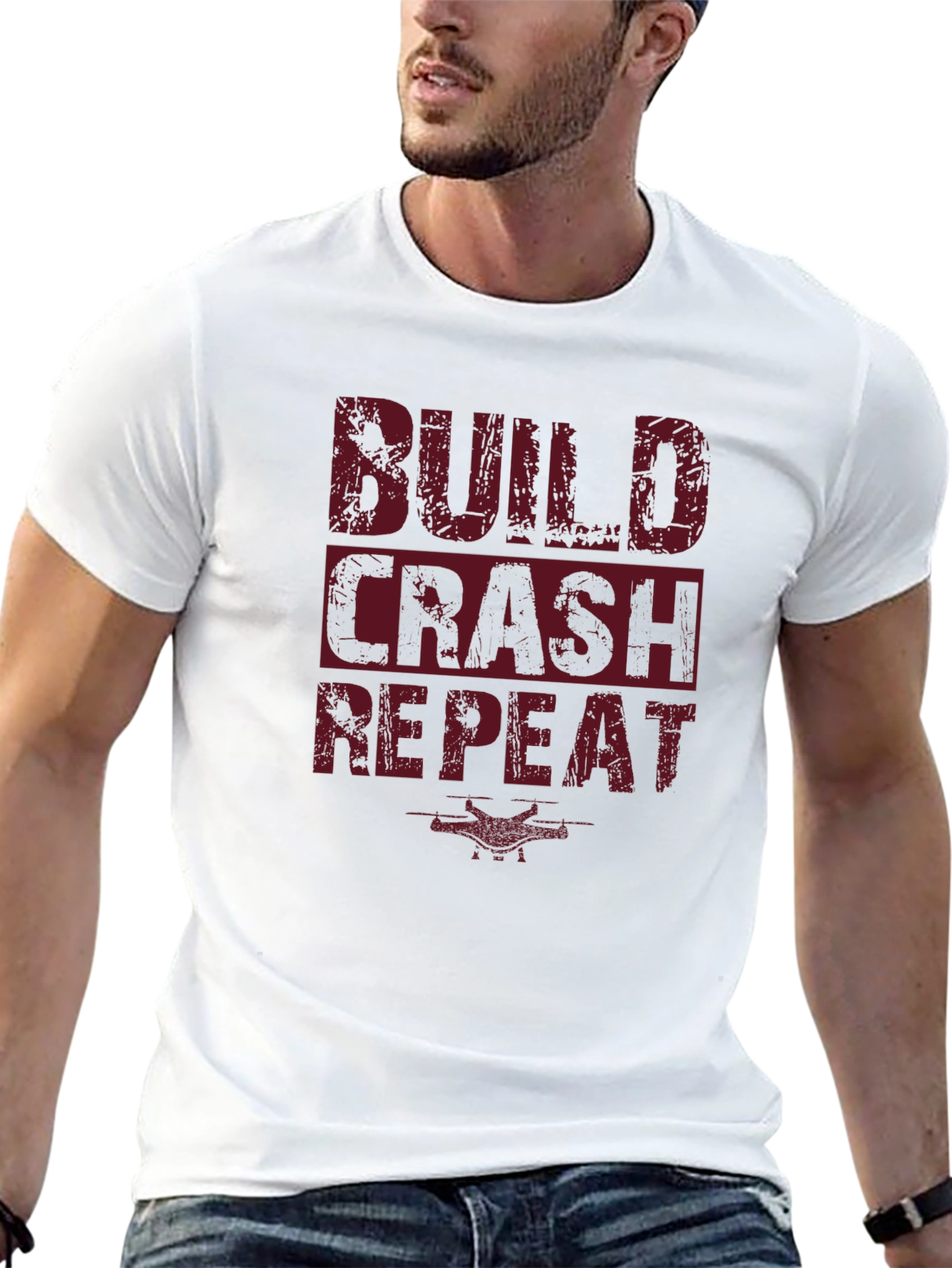 Black Build Crash Repeat Graphic T-Shirt view 13
