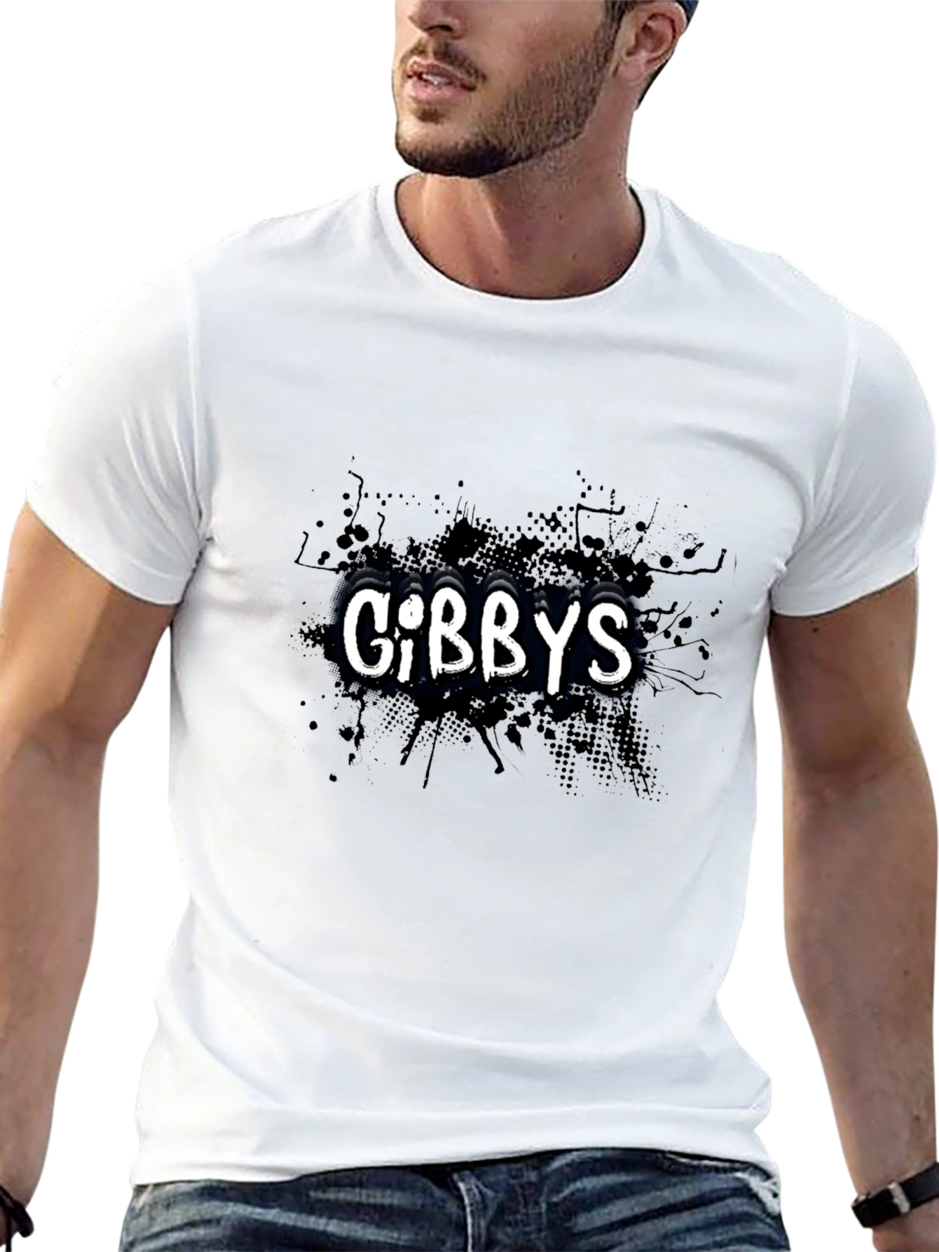 Black Gibbys Black Graphic Print T-Shirt - Casual Style view 13