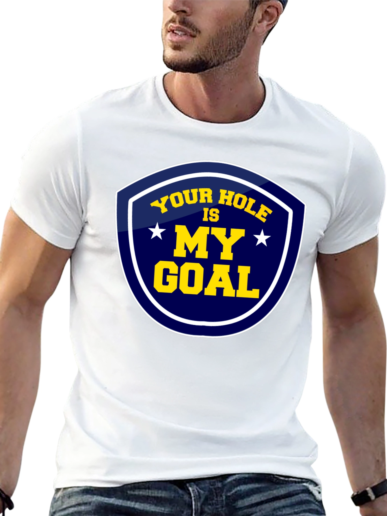 Black Your Hole Is My Goal Graphic T-Shirt view 13
