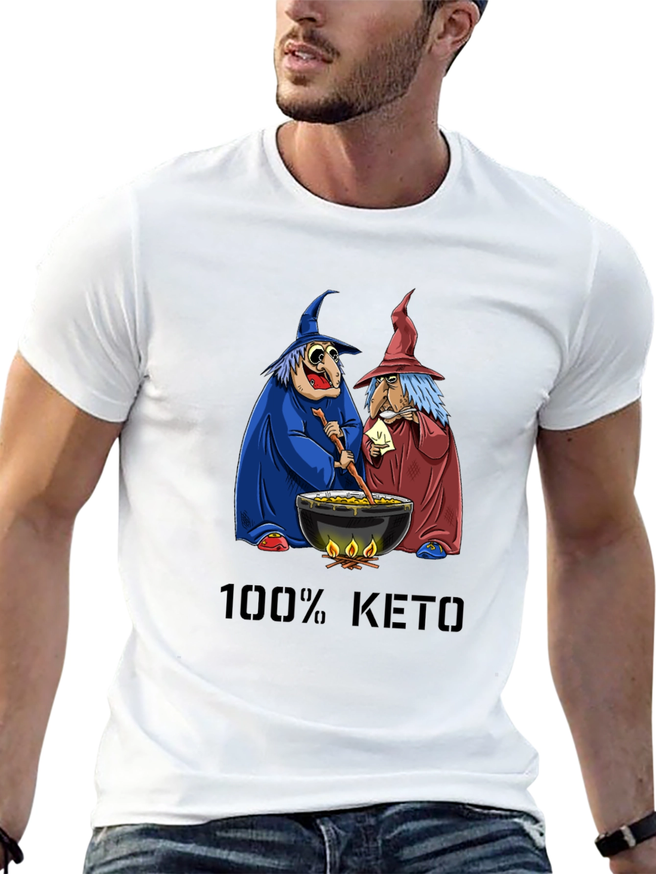 100% Keto Witches Cauldron Graphic Tee - 13