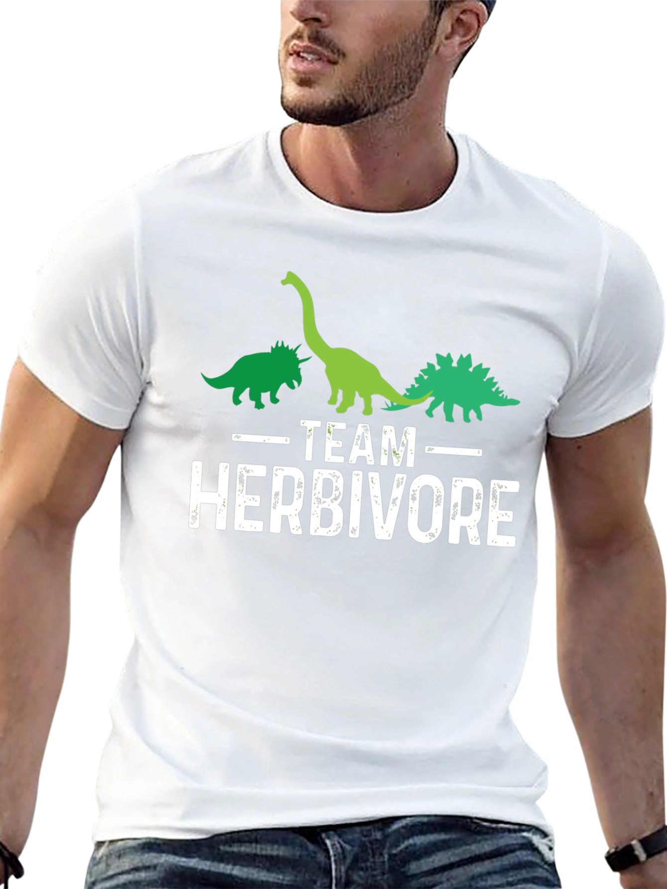 Black Team Herbivore Dinosaur T-Shirt view 13