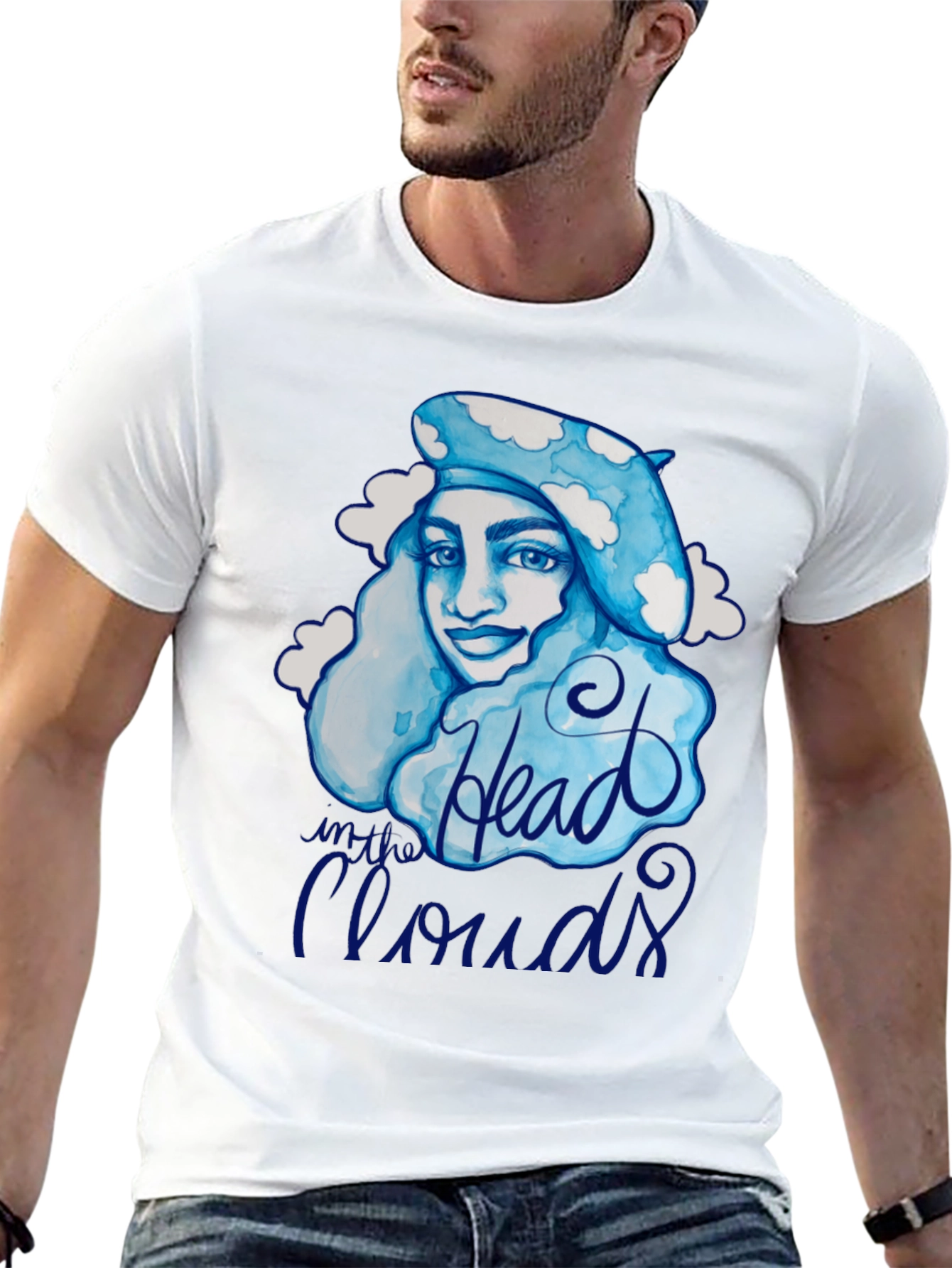 Black Head in the Clouds Graphic Tee - Artistic Comfort view 13