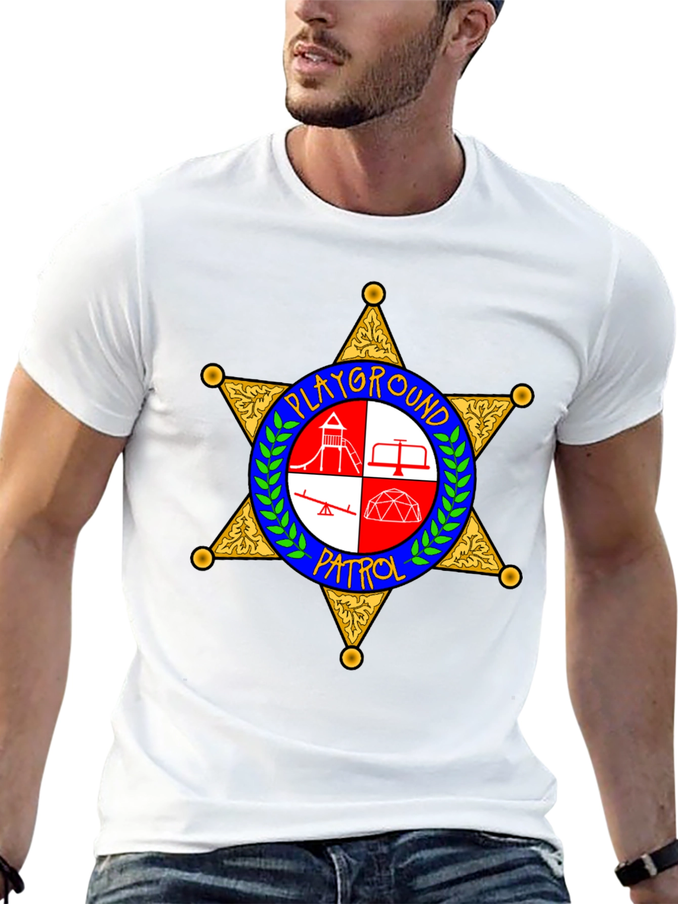 Black Playground Patrol Sheriff Star T-Shirt view 13